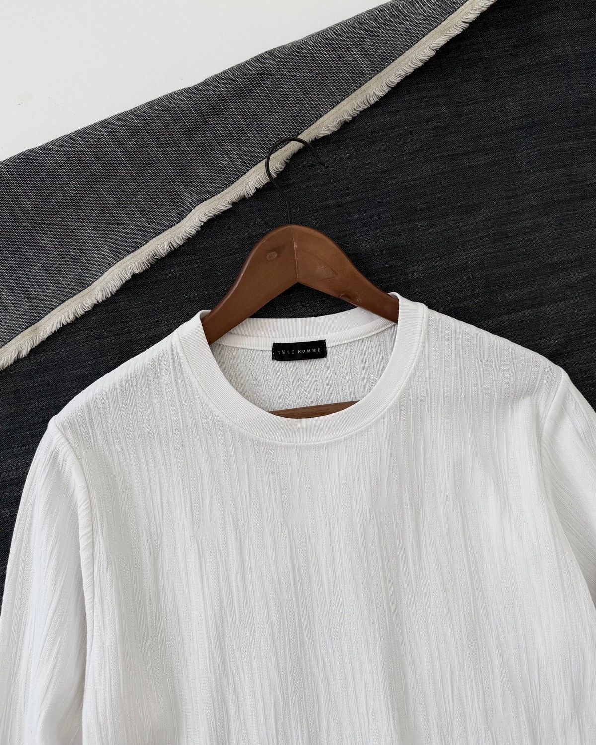 Tete Homme TÊTE HOMME WHITE SLEEVE T-SHIRT Size US M / EU 48-50 / 2 - 2 Thumbnail