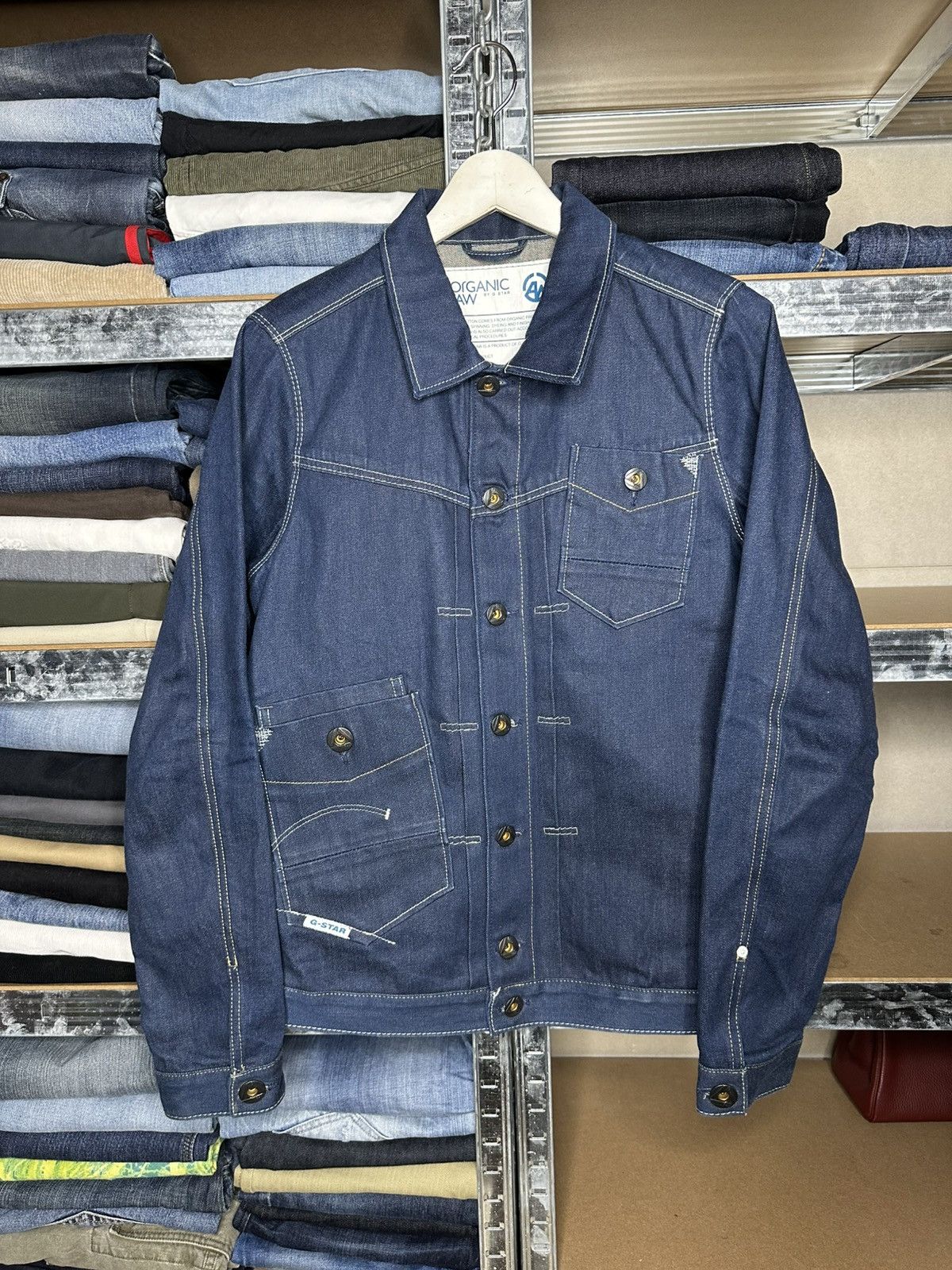 G-Star G Star Raw Denim Biker Jeans Cargo Jacket Size US M / EU 48-50 / 2 - 1 Thumbnail
