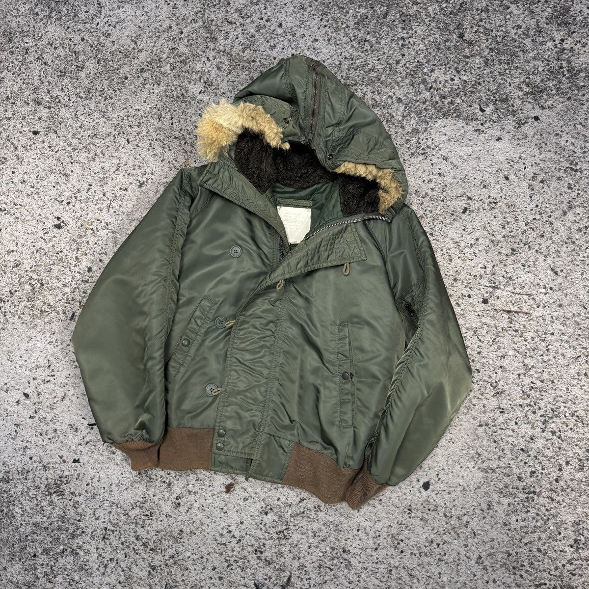 Vintage Vintage 80s USAF N-2B Heavy Flying Hooded Bomber Jacket Size US M / EU 48-50 / 2 - 6 Thumbnail