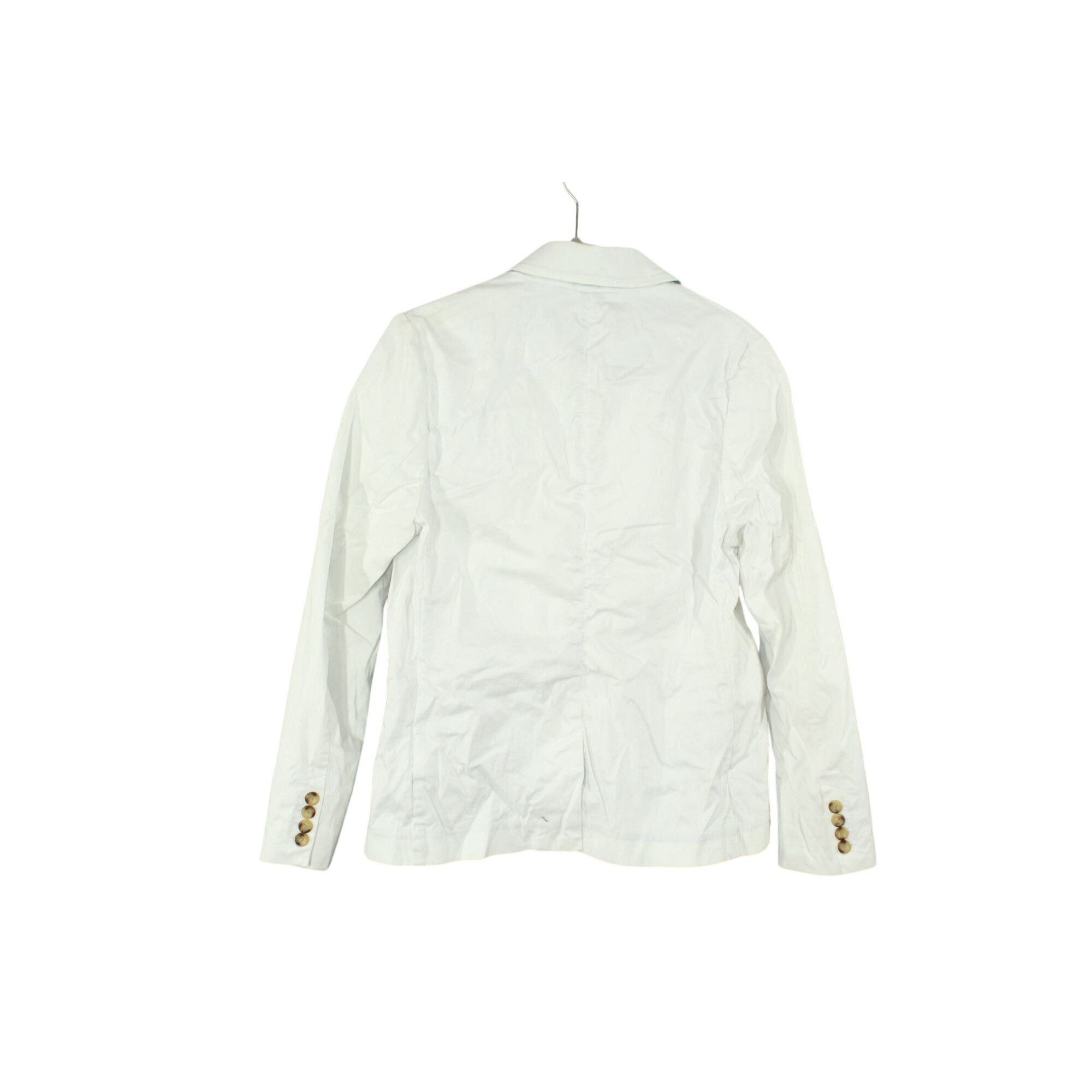 L.L. Bean LL Bean Women’s White Blazer Jacket Cotton Stretch Tailored Size S / US 4 / IT 40 - 3 Thumbnail