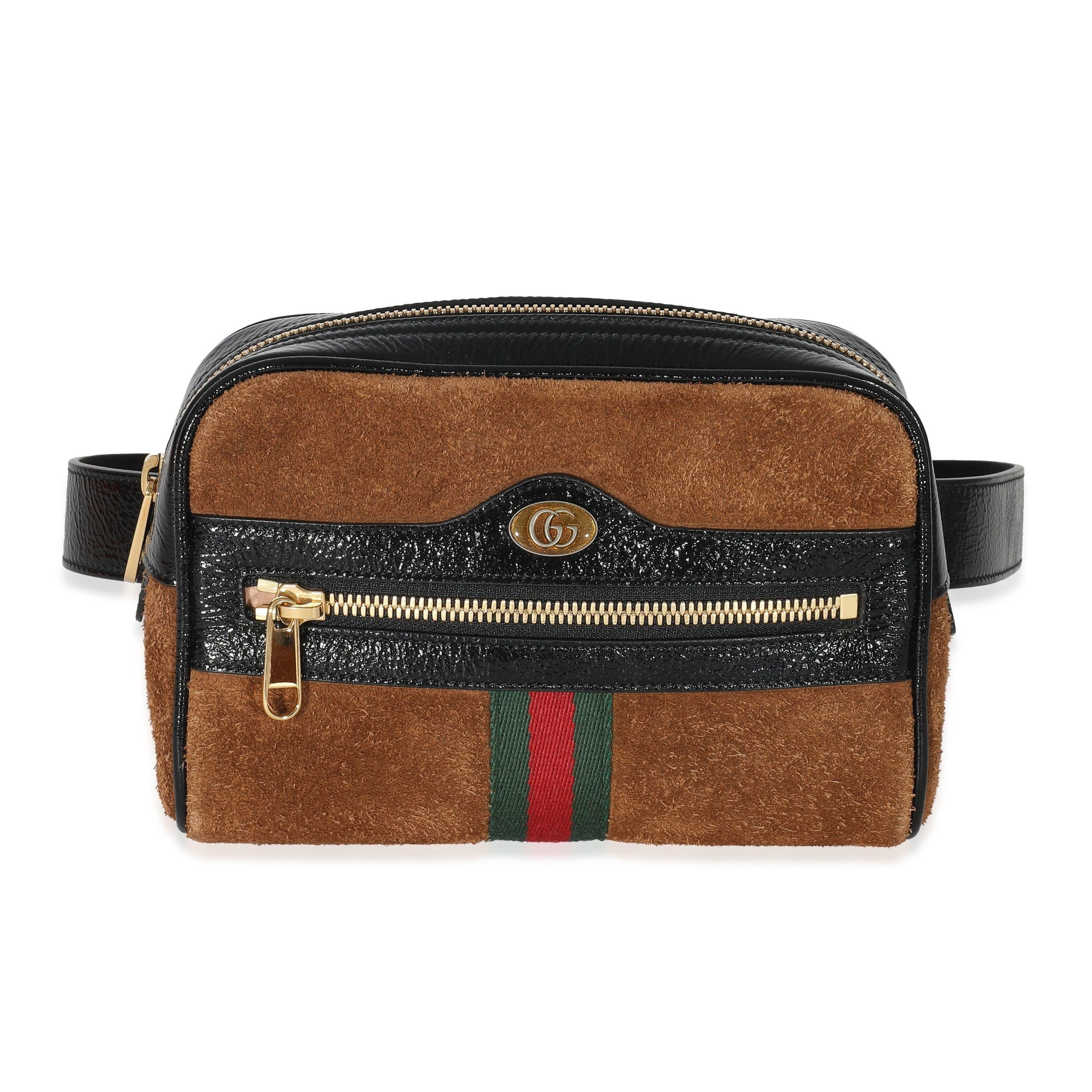 Gucci Brown Suede Small Ophidia Belt Bag 65/26