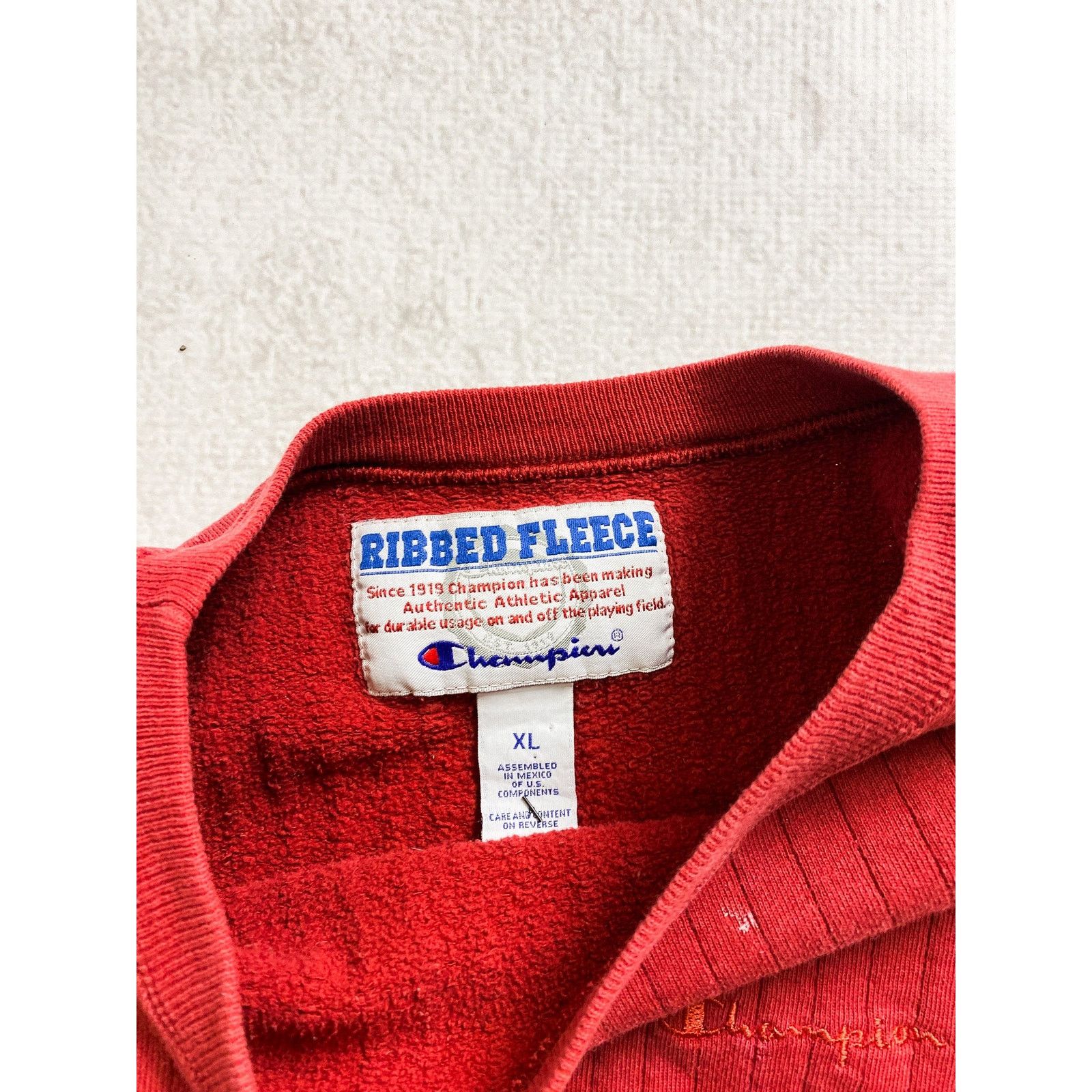 Champion Vintage 90s Champion Red Crewneck Sweatshirt - Men's XL Size US XL / EU 56 / 4 - 5 Thumbnail