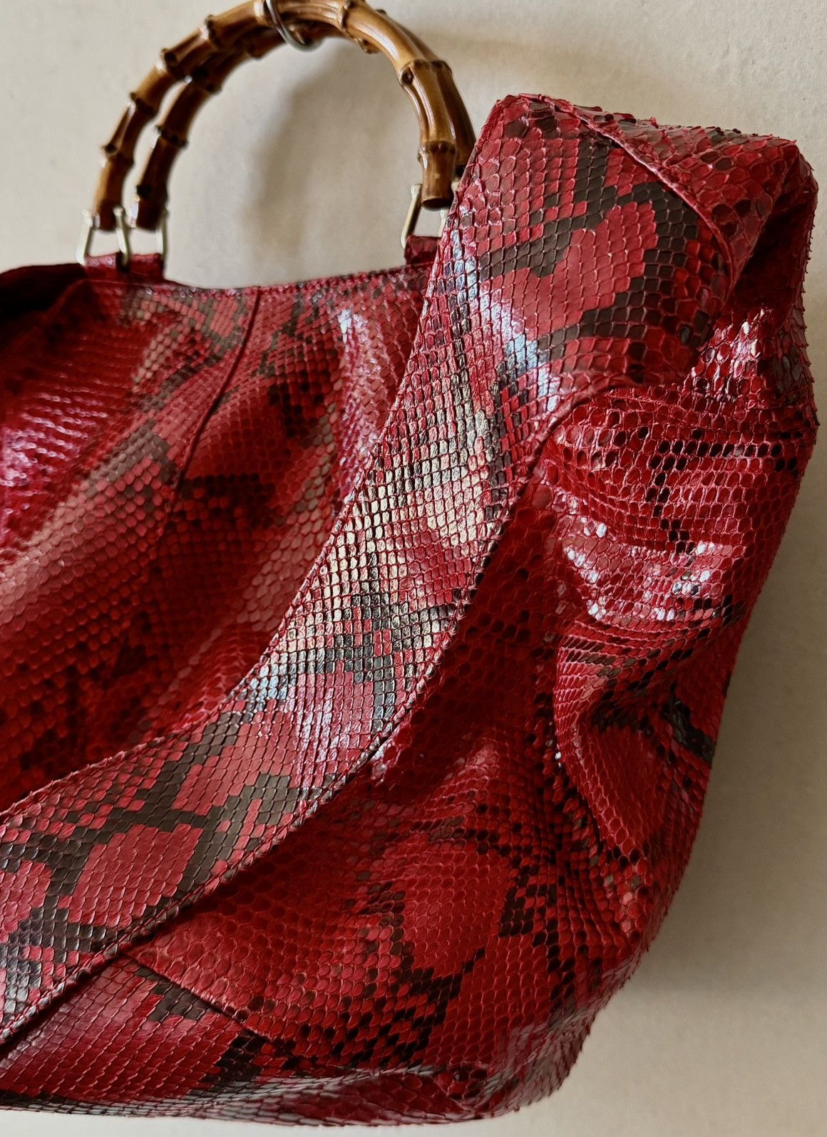 Gucci Gucci - Tom Ford - 1996 Python Bamboo - Cross Body Bag Size ONE SIZE - 4 Thumbnail