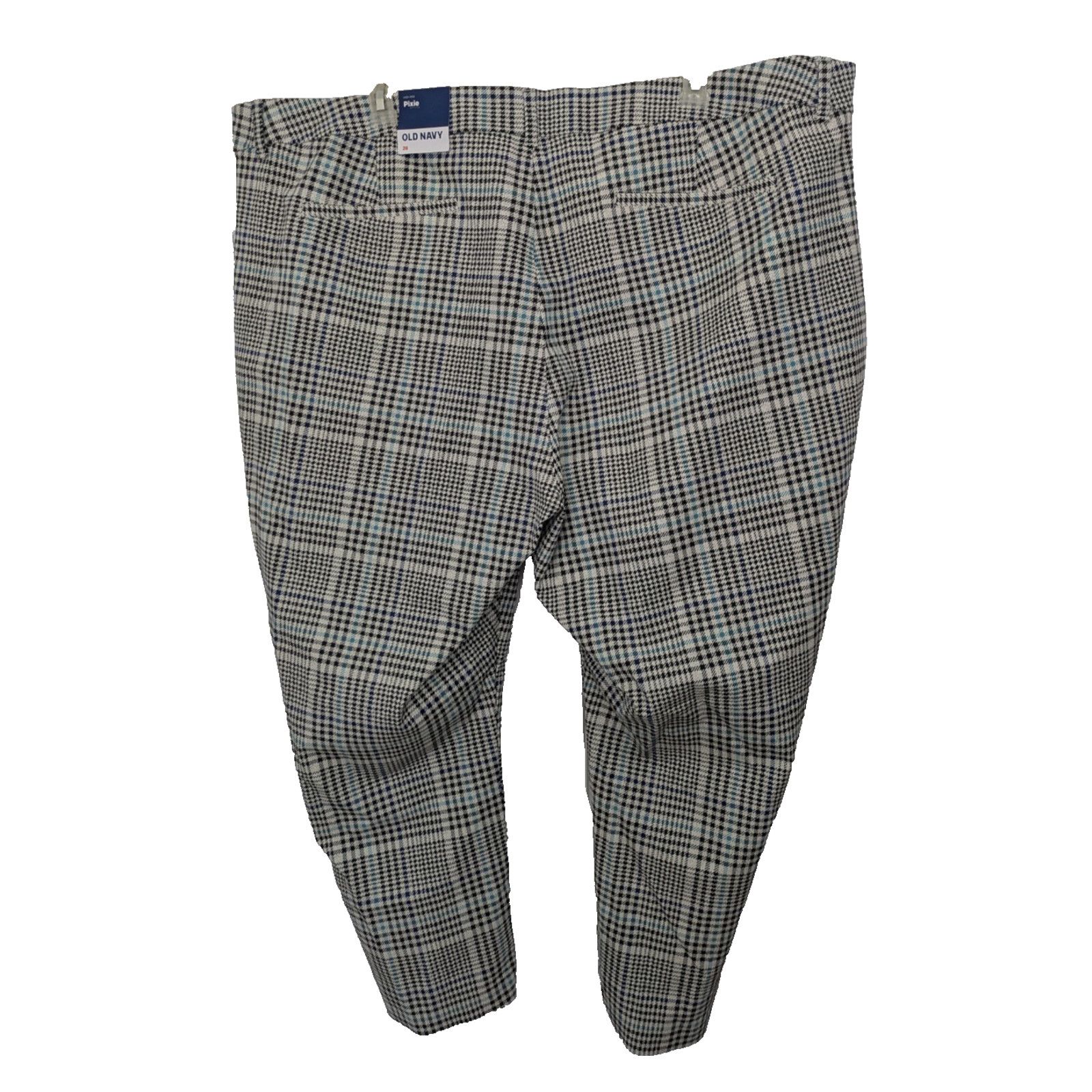 Old Navy Old Navy Hi Rise Pixie Pants 28 Houndstooth Black White Blue Size 28" / US 6 / IT 42 - 3 Thumbnail