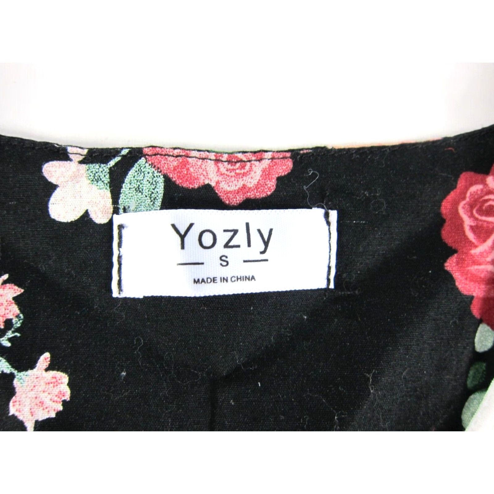 Pinko Yozly Cotton Stretch Black Pink Floral Bird Button Down Pocket House Dress Small Size S / US 4 / IT 40 - 3 Thumbnail