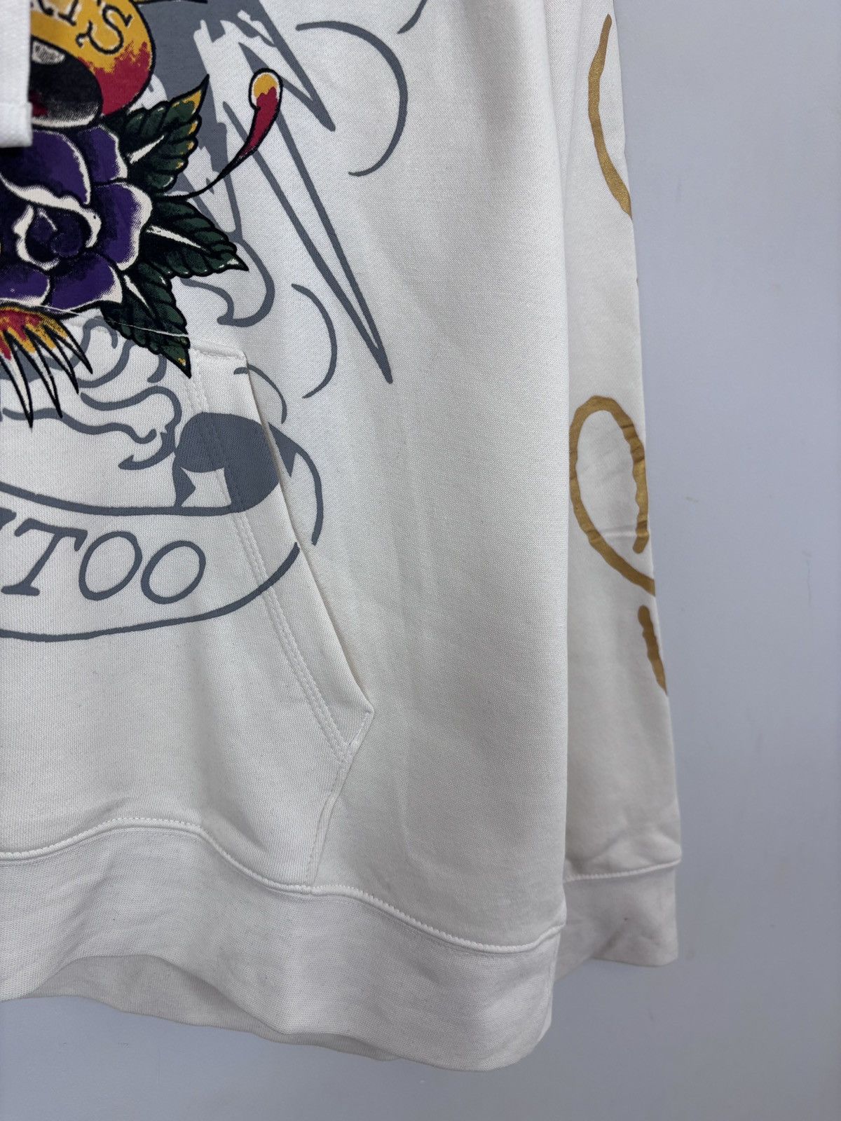 Ed Hardy Ed Hardy NWT Men’s Ivory True Love Tattoo Heart Hoodie Size US XL / EU 56 / 4 - 9 Thumbnail