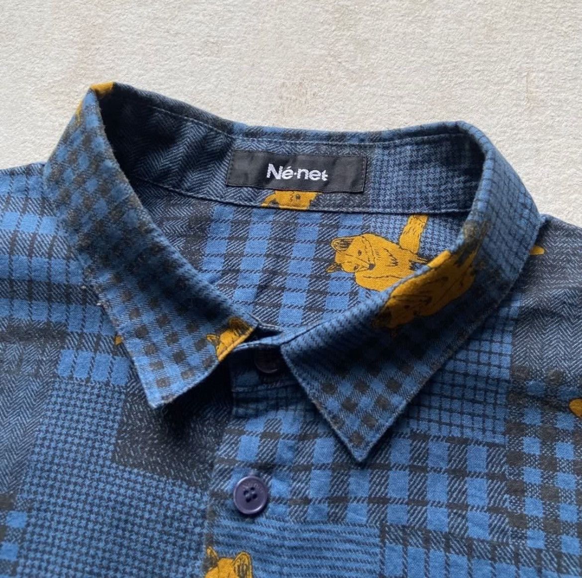 Issey Miyake × Japanese Brand × Ne-Net Ne net Wolf Print Shirt Size US M / EU 48-50 / 2 - 3 Thumbnail