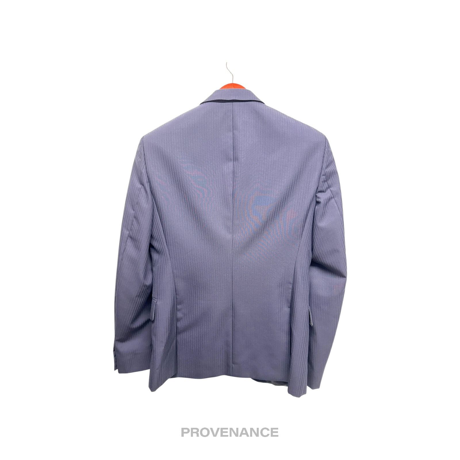 Alexander McQueen 🔴 Alexander McQueen Jacket Coat Blazer - Striped Navy 36R Size 38R - 2 Thumbnail