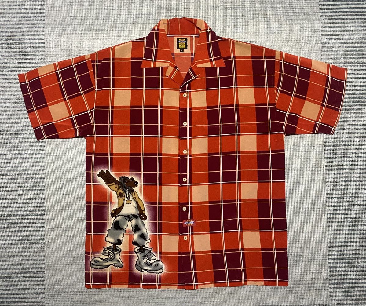Dickies Vintage Dickies Snoop Dogg Mens Button Up Shirt Red Plaid Size US L / EU 52-54 / 3 - 1 Thumbnail