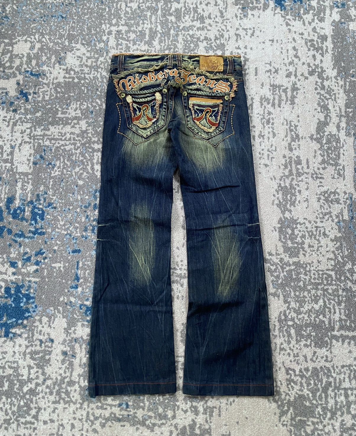 Tornado Mart Japanes Riobera Emboidery Distressed Flared Jeans Size US 30 / EU 46 - 2 Thumbnail
