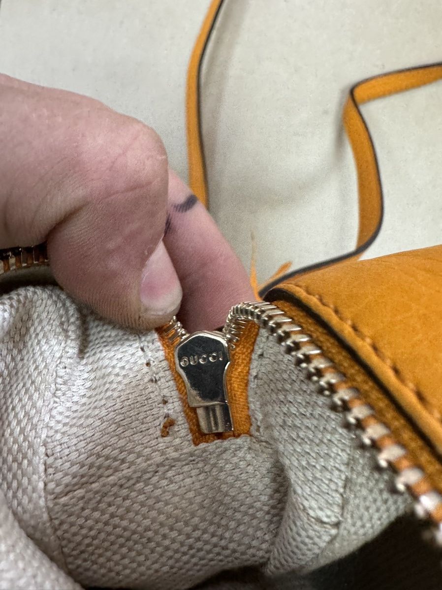 Designer × Gucci × Vintage Gucci Soho Whiskey Natural Leather Designer Shoulder Bag Size ONE SIZE - 6 Thumbnail