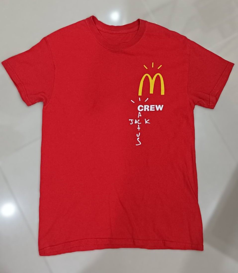 Rap Tees Travis Scott x Mcdonald's Cactus Jack Red Crew T-Shirt Size US S / EU 44-46 / 1 - 1 Thumbnail