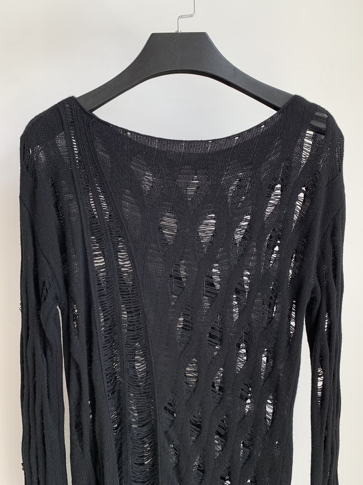 Alexander McQueen Alexander McQueen Distressed Knit Tops Size L / US 10 / IT 46 - 11 Thumbnail