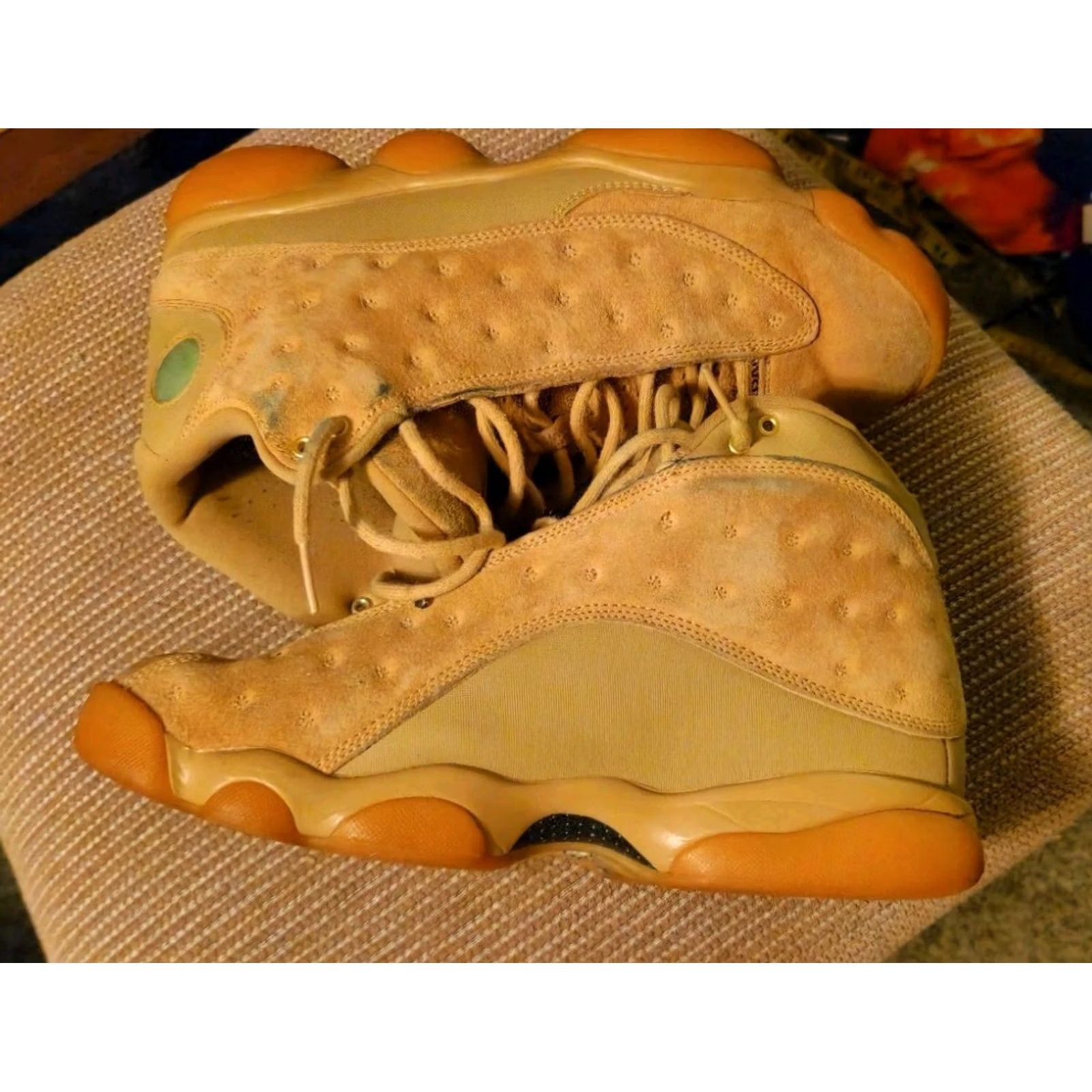 Jordan Brand Air Jordan 13 Retro Wheat Sneaker Mens 8.5 Brown Nubuck 2017 AA1233-700 Size US 8 / EU 41 - 2 Thumbnail