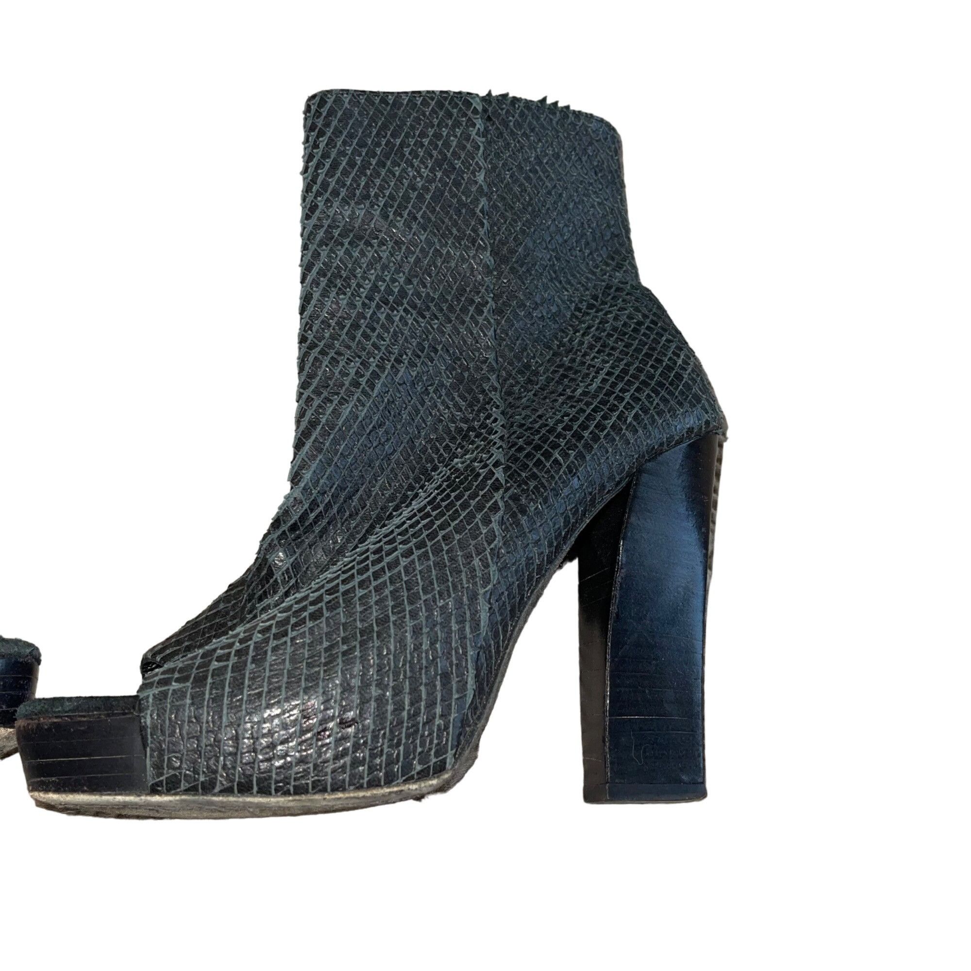 Allsaints Allsaints Womens Booties Size 38 Black Peep Toe Size US 8 / IT 38 - 4 Thumbnail