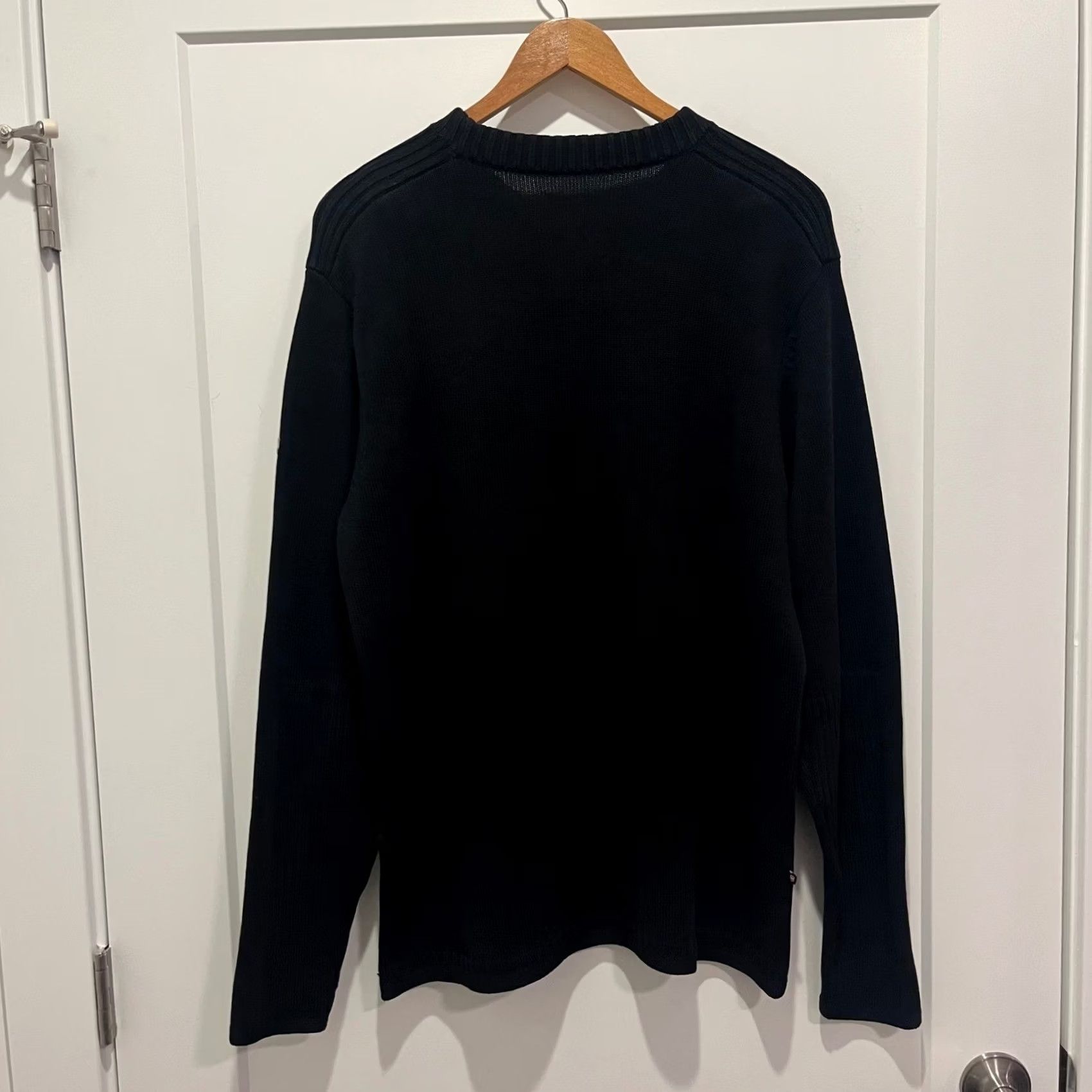 Victorinox Victorinox Swiss Army Mens Black Cotton Blend Ribbed Shoulder Sweater Size M Size US M / EU 48-50 / 2 - 4 Thumbnail
