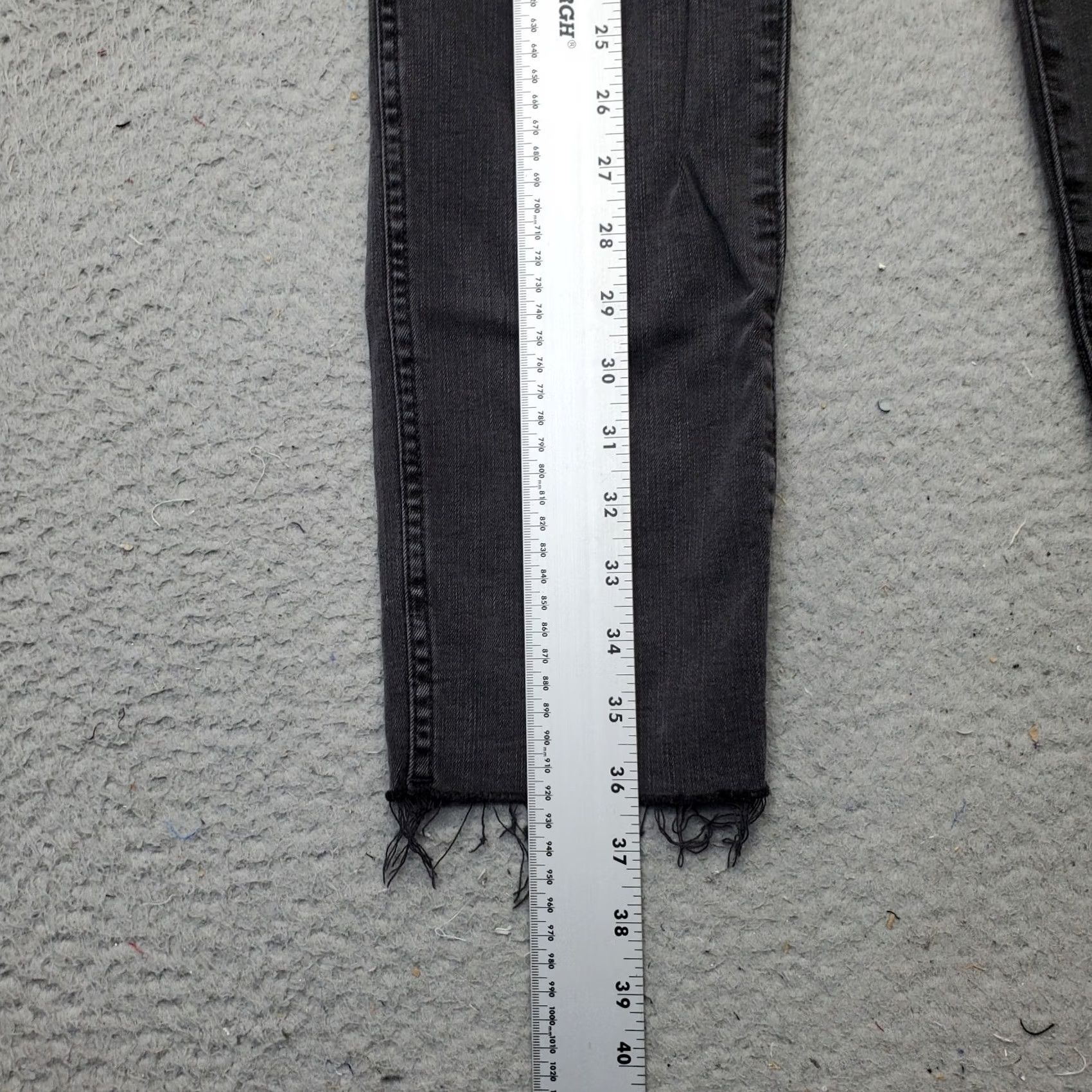 Madewell Madewell Stovepipe Jeans Womens 26 Black Denim Straight Leg Regular Fit 5-Pocket Design Size 26" / US 2 / IT 38 - 3 Thumbnail