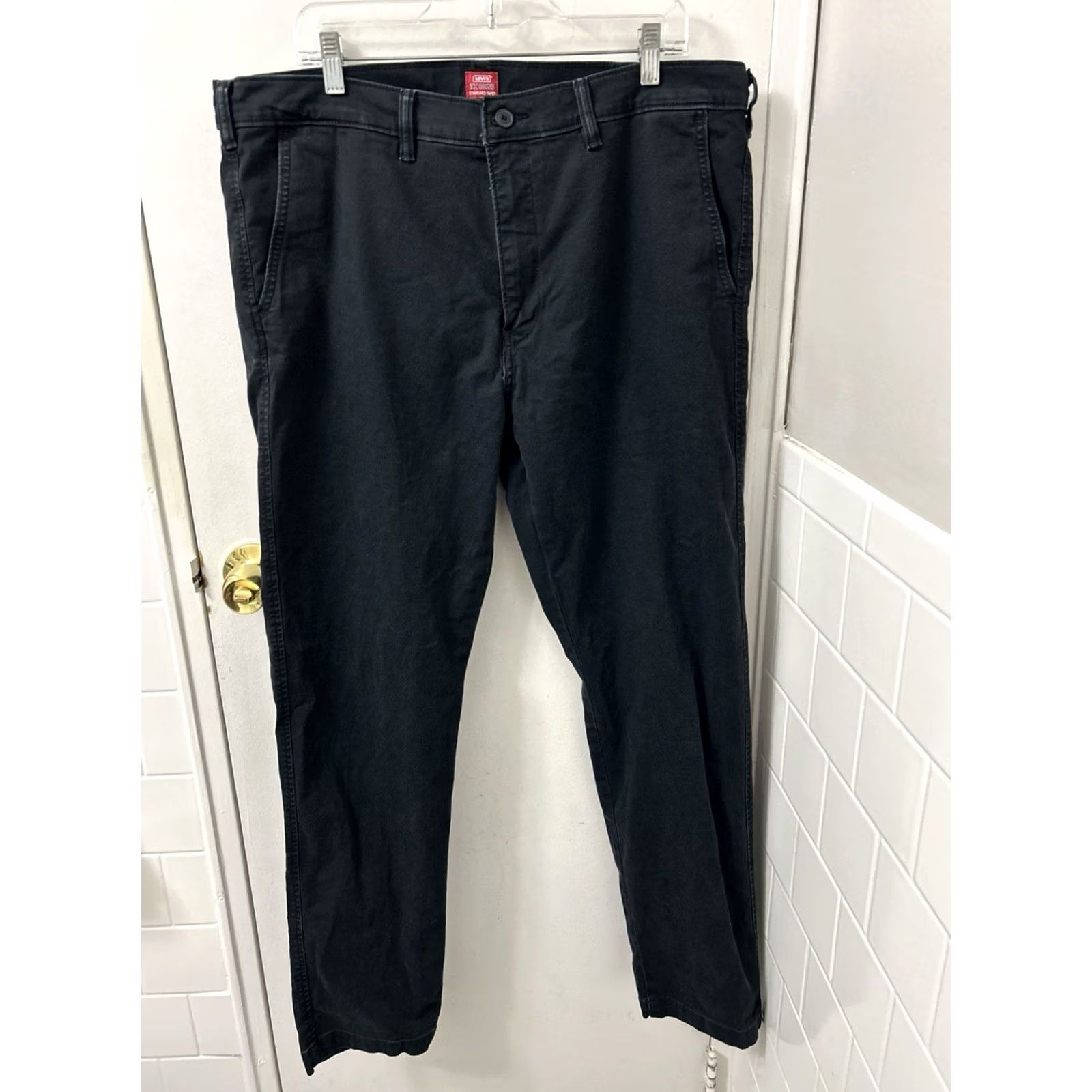 Levi's Levi's XX Chino Standard Taper Pants Mens 38x32 Black Twill Trousers Regular Fit Five-Pocket Size US 38 / EU 54 - 5 Thumbnail