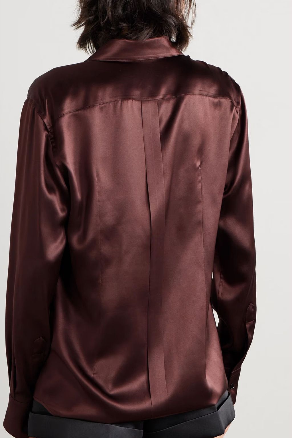 Dolce & Gabbana o1y0925 Silk Shirt in Chocolate Brown Size M / US 6-8 / IT 42-44 - 4 Thumbnail