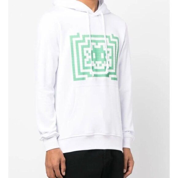 Comme des Garcons SHIRT White Hoodie with Space Invaders Green Graphic M Size US M / EU 48-50 / 2 - 4 Thumbnail