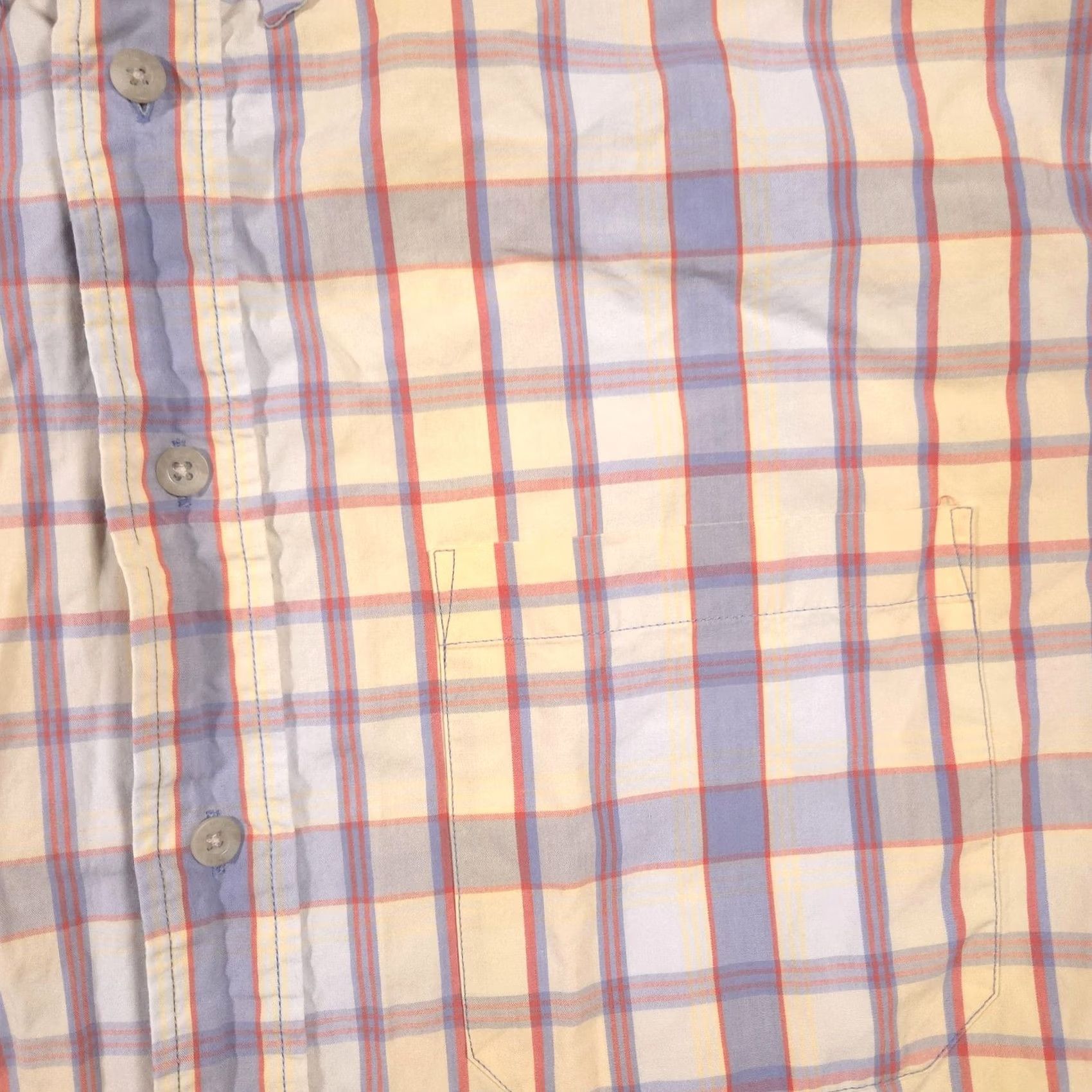 Pendleton Pendleton Shirt Mens Large Plaid Short Sleeve Button-Down Pocket Multicolor Pastel Check Subtle Wrinkles Size US L / EU 52-54 / 3 - 4 Thumbnail