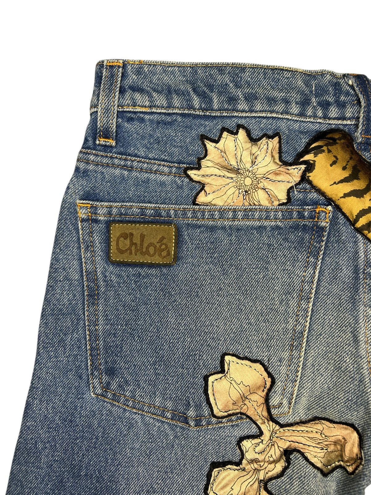 Chloe F/W 03 Tiger Denim Size 25" / US 0 / IT 36 - 6 Thumbnail