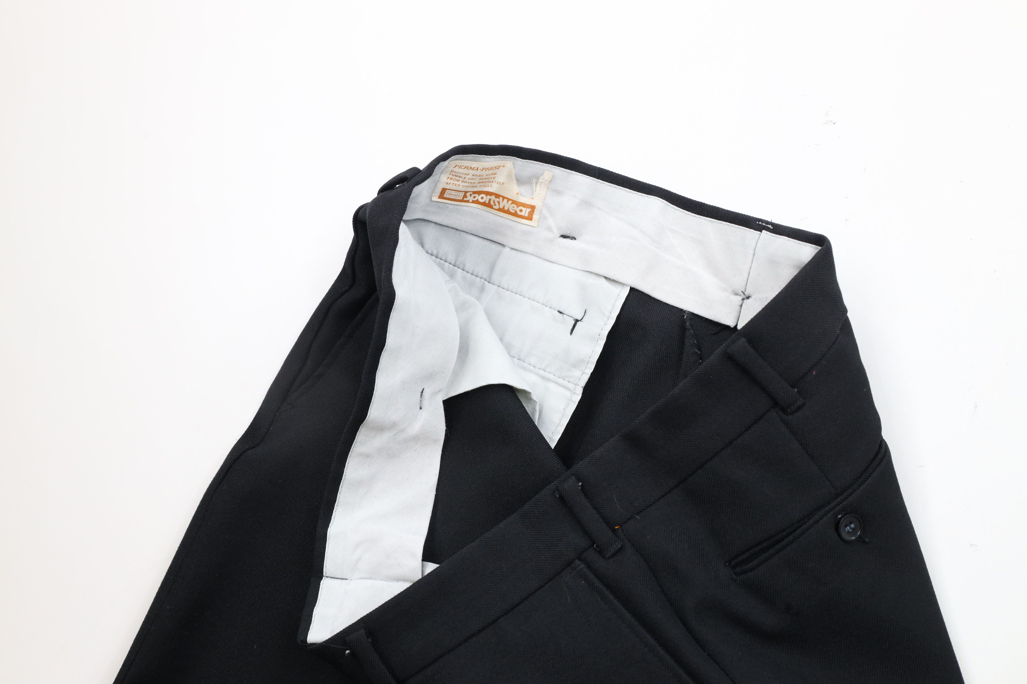 Vintage Vintage 70s Streetwear Bell Bottoms Chino Pants Black USA Size US 34 / EU 50 - 6 Thumbnail