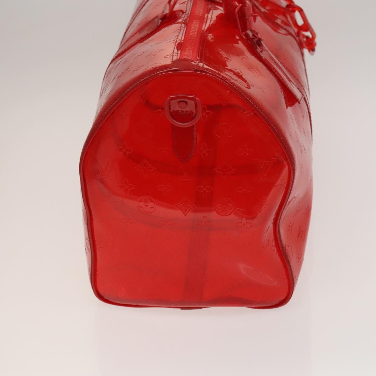 Louis Vuitton LOUIS VUITTON Monogram Vinyl Keepall Bandouliere 50 Bag Red Size ONE SIZE - 5 Thumbnail