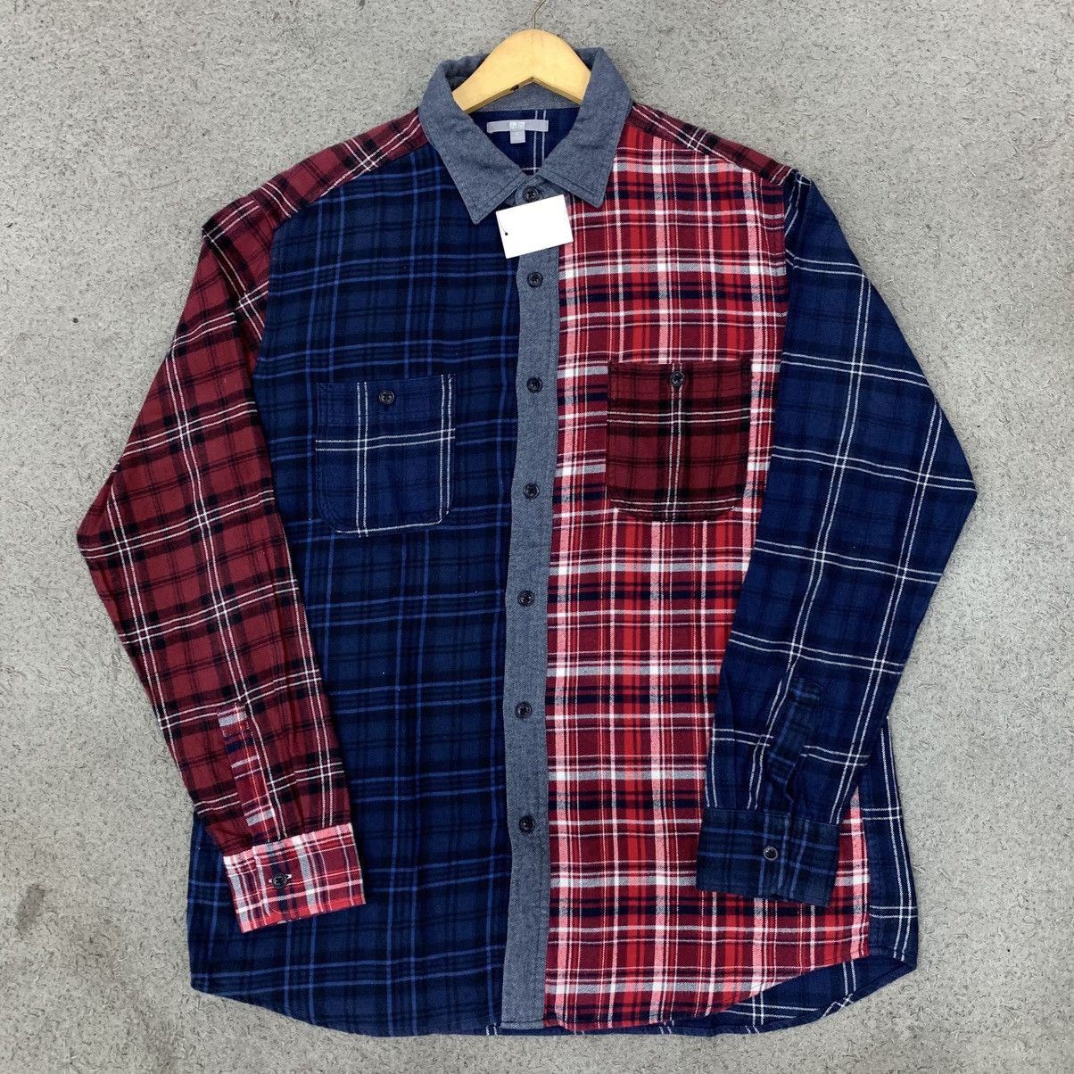 Uniqlo Uniqlo Plaid Flannel Shirt Patchwork Japanese Brand Size US XL / EU 56 / 4 - 4 Thumbnail