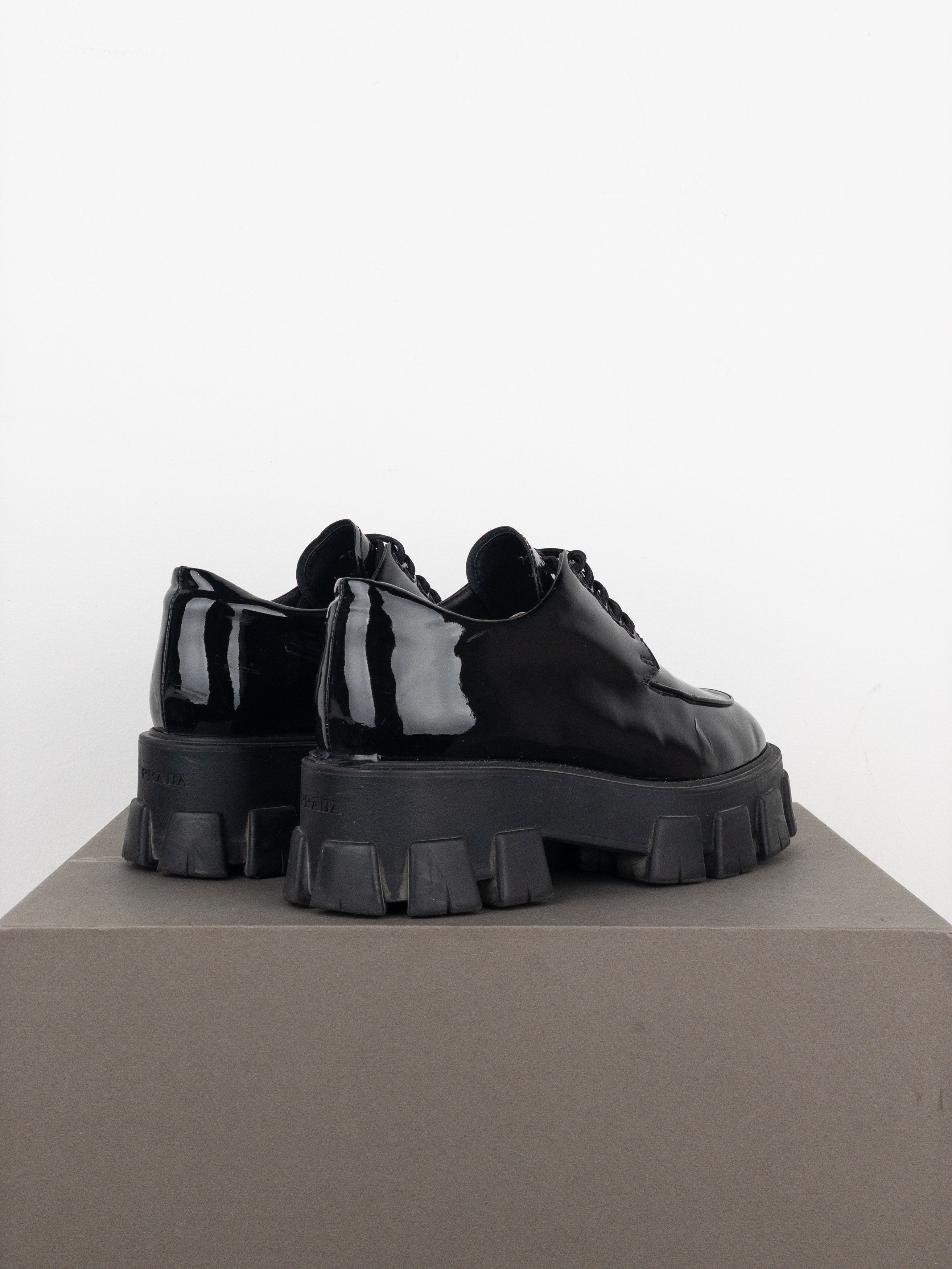 Prada Prada ‘Monolith’ Lug Sole Platform Derby Shoes Size US 8.5 / EU 41-42 - 2 Thumbnail