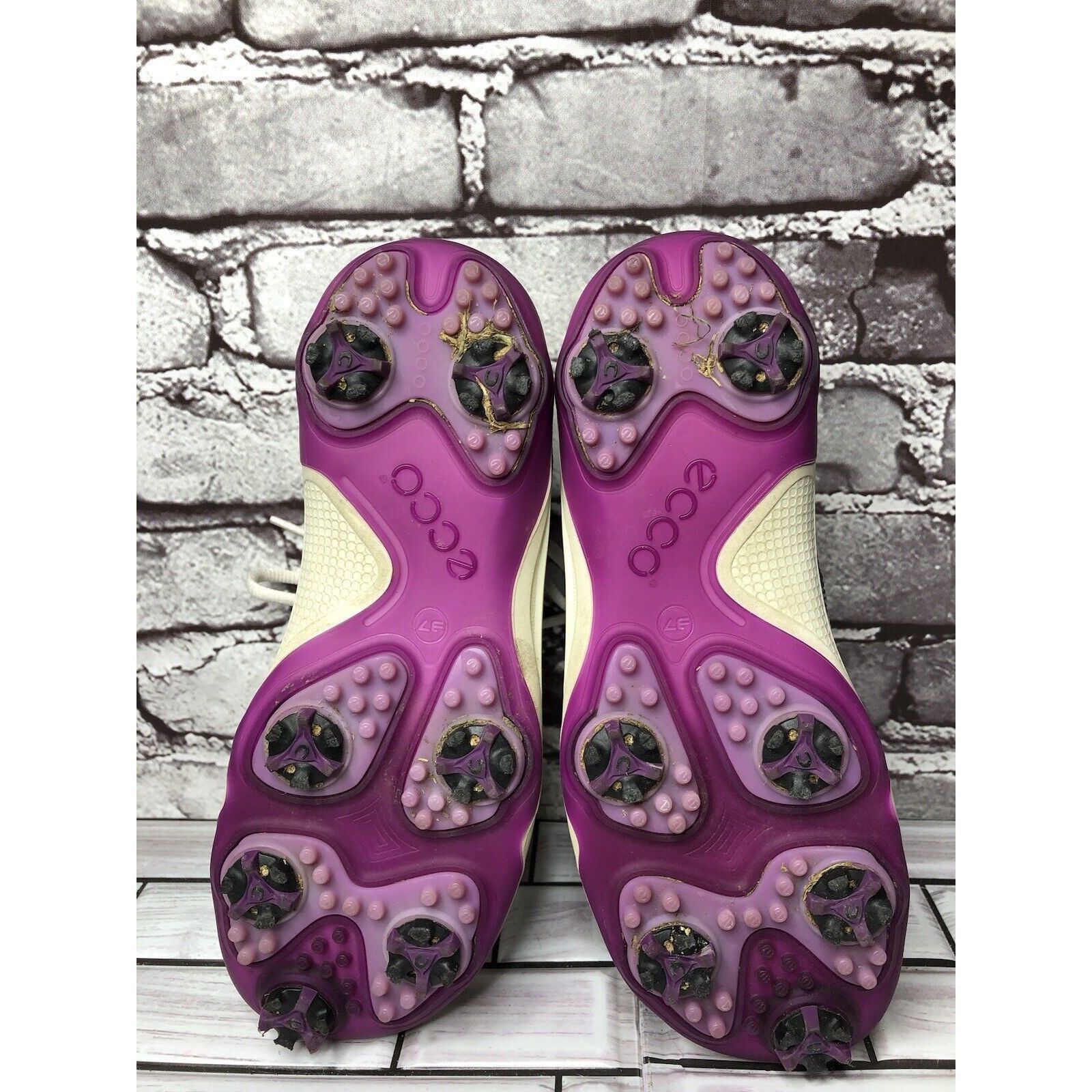 Ecco Ecco Gore Tex White Leather Black Purple Cleats Golf Shoes W Size US 6.5 / IT 36.5 - 15 Thumbnail