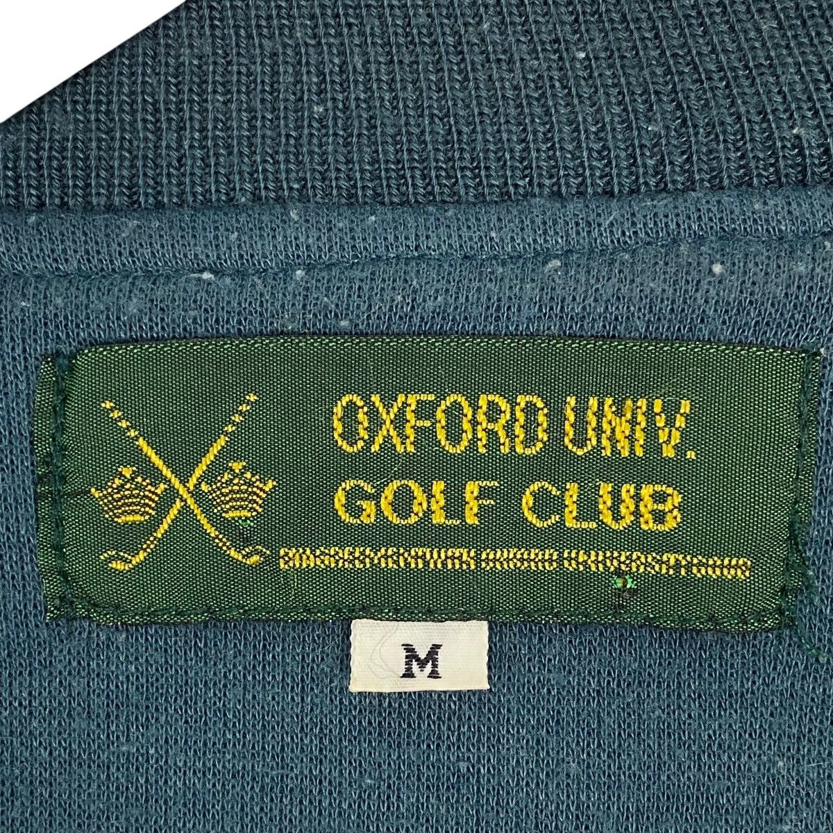 Vintage Vintage 90s Oxford University Golf Club Sweatshirt Green Size US M / EU 48-50 / 2 - 5 Thumbnail