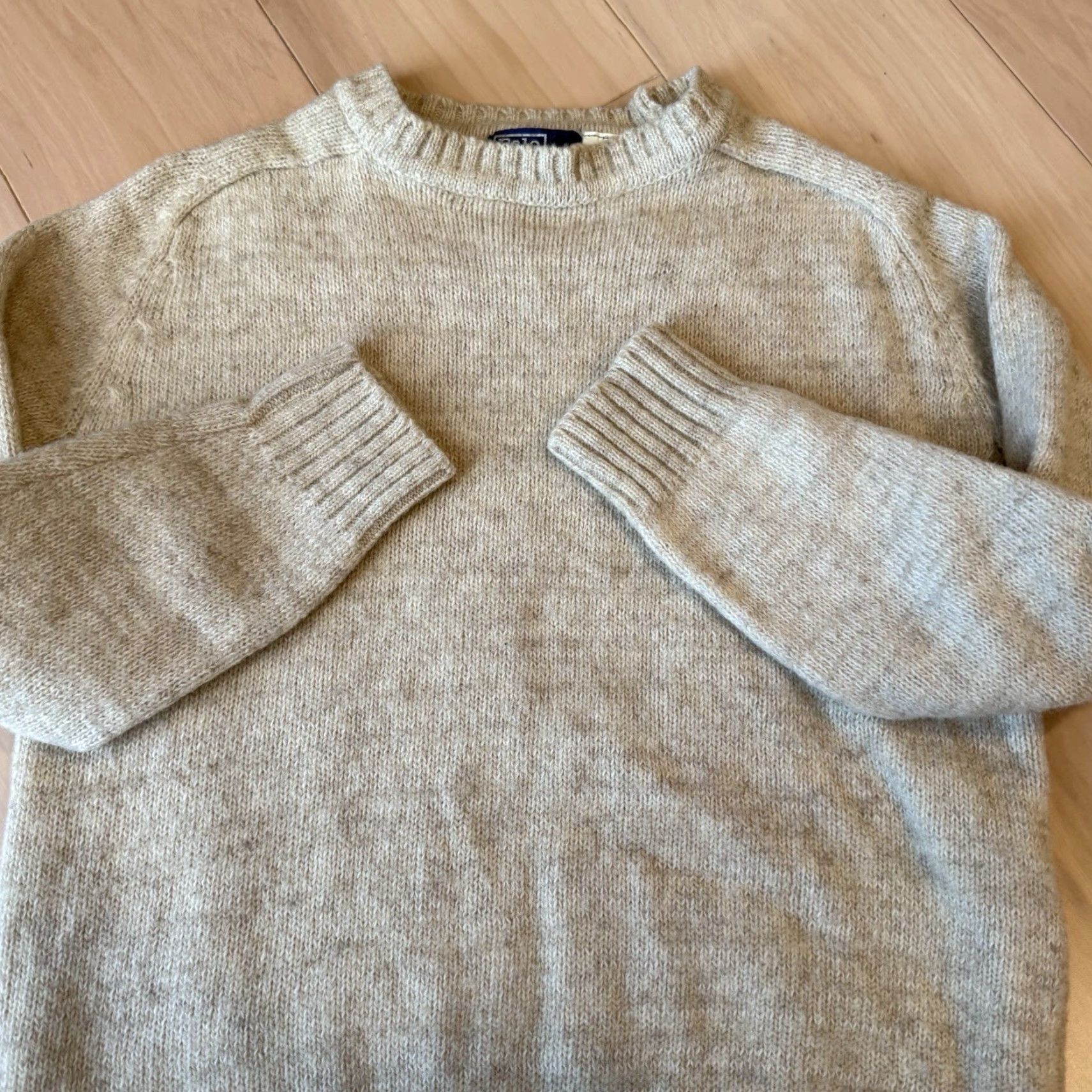 Polo Ralph Lauren Vintage Polo Ralph Lauren Wool Sweater XL Beige 80s Pullover Minimalist New York Mens Pullover Knit Wool Solid Logo Classic 80s Jeans? Size US XL / EU 56 / 4 - 4 Thumbnail