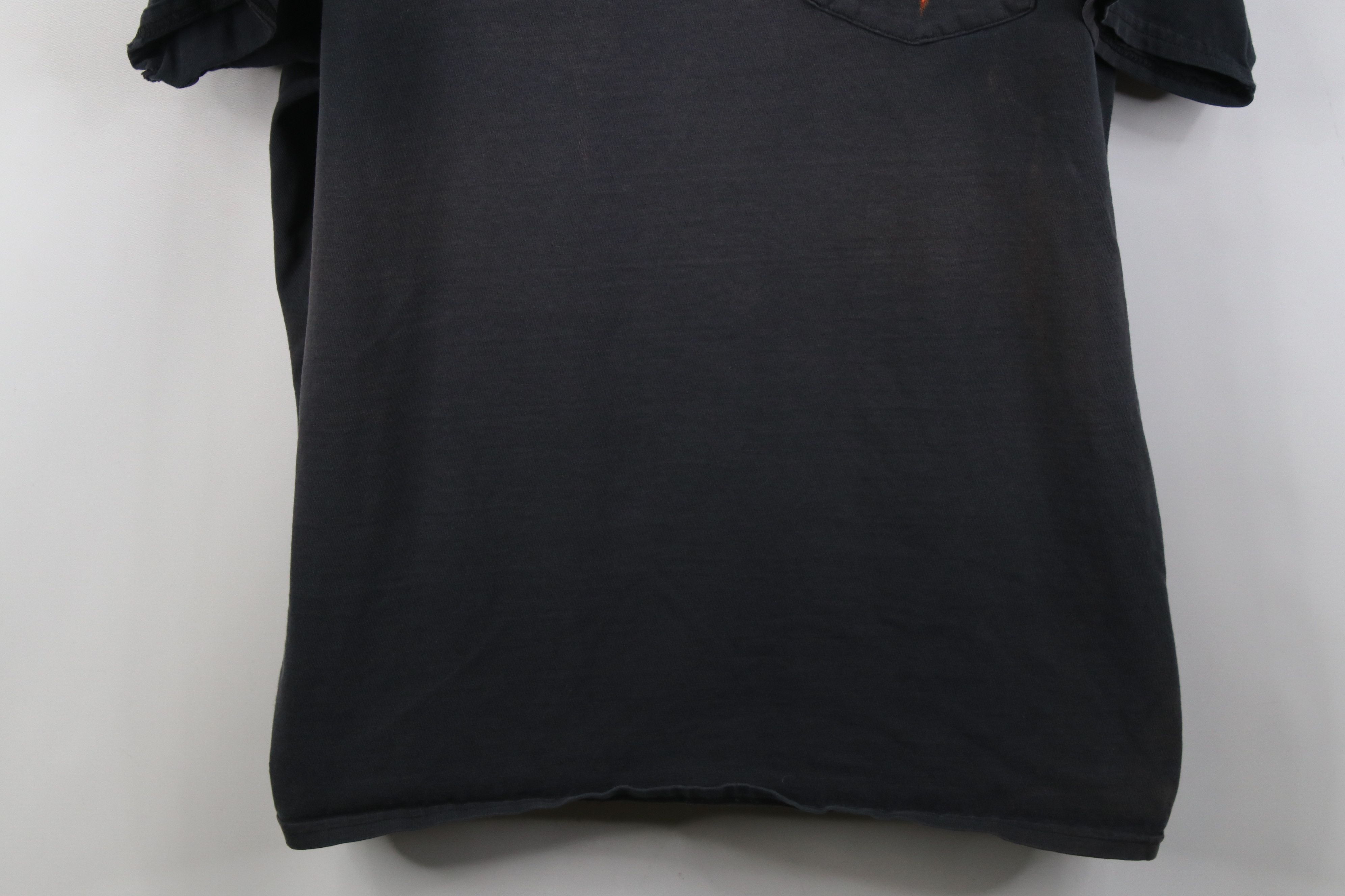 Harley Davidson Vintage Y2K Harley Davidson Spade Fire Flames Pocket T-Shirt Size US XL / EU 56 / 4 - 3 Thumbnail