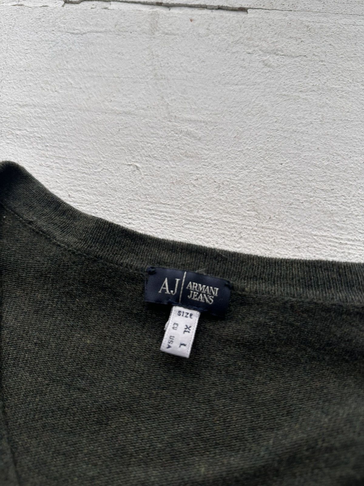 Armani 🚨ARMANI JEANS LONGSLEEVE SWEATER VNTG 90s Italy V NECK Size US XL / EU 56 / 4 - 5 Thumbnail