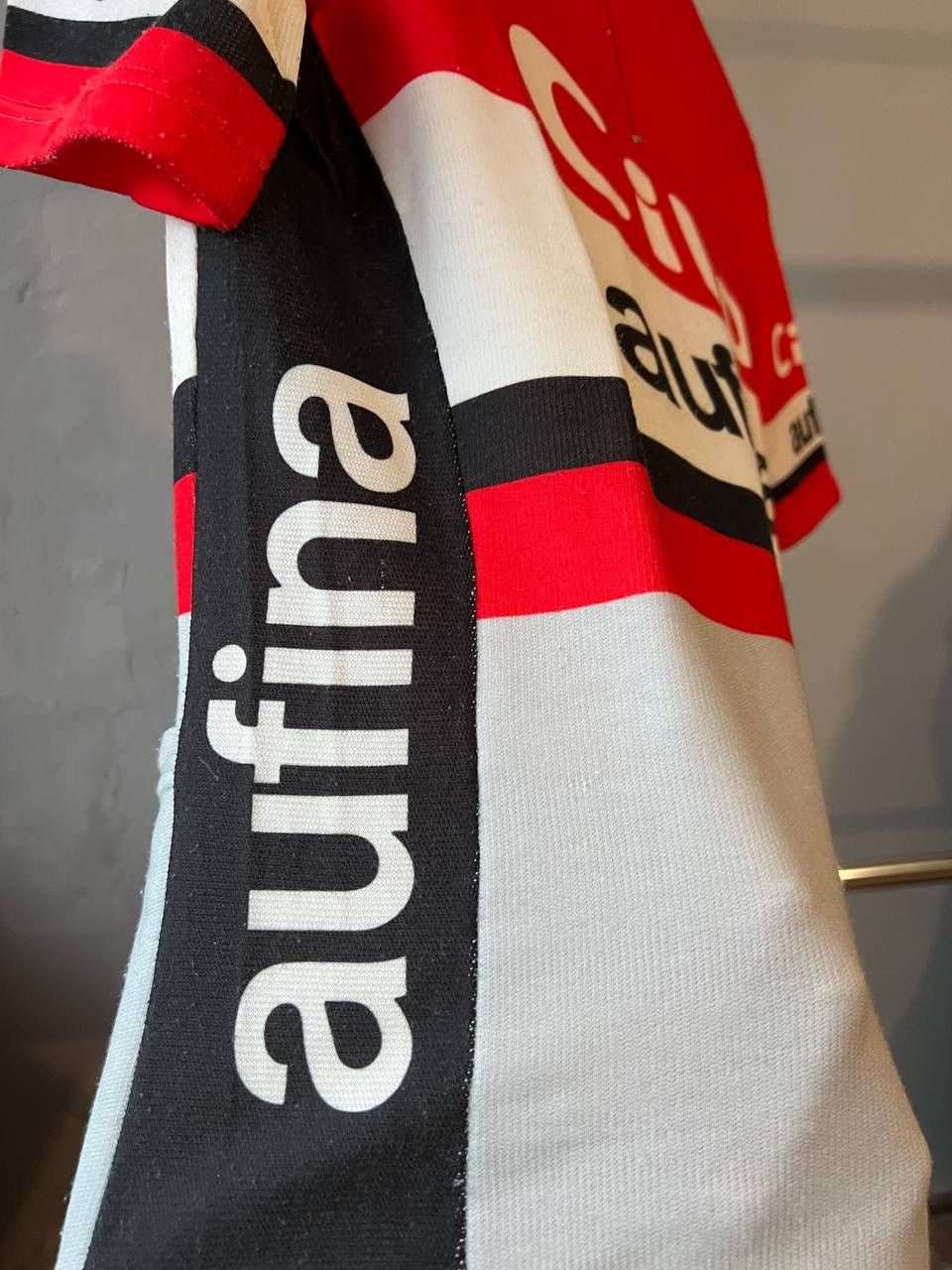 Vintage RARE 1978/86 CILO AUFINA TEAM SWITZERLAND CYCLING BIKEJERSEY Size US M / EU 48-50 / 2 - 7 Thumbnail