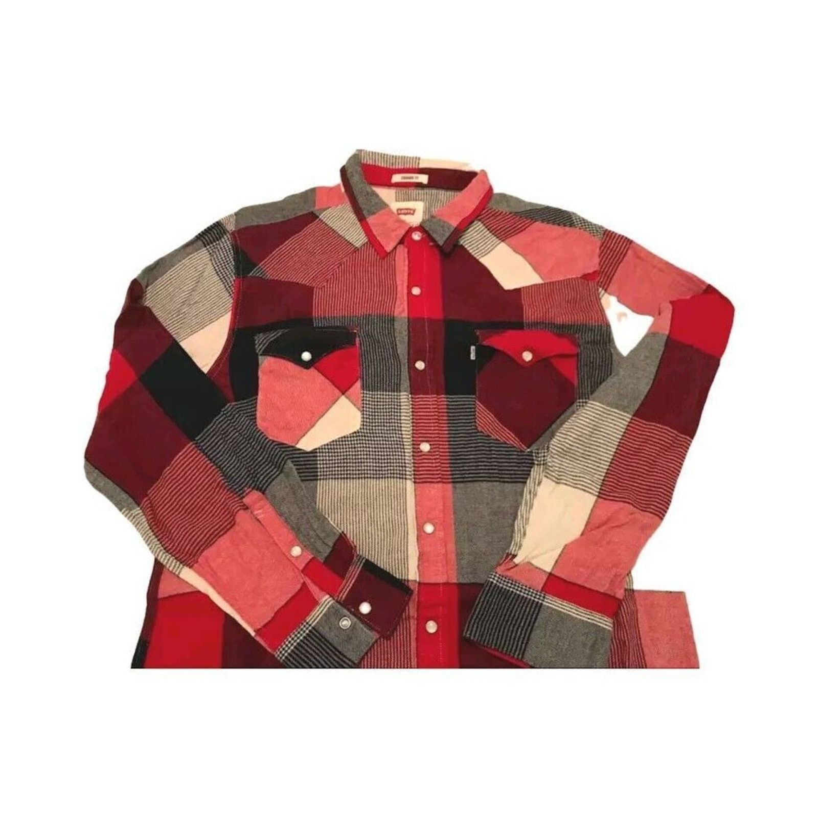 Levi's NWOT Levi's Men's Plaid Shirt L Red Beige Black Long Size US L / EU 52-54 / 3 - 1 Thumbnail