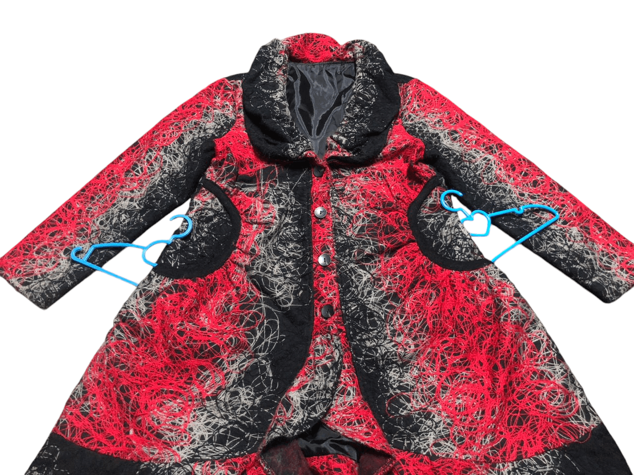 Desigual × If Six Was Nine × Japanese Brand Rare💥 Desigual Black Red Embroidered Coat Jacket Size S / US 4 / IT 40 - 13 Thumbnail