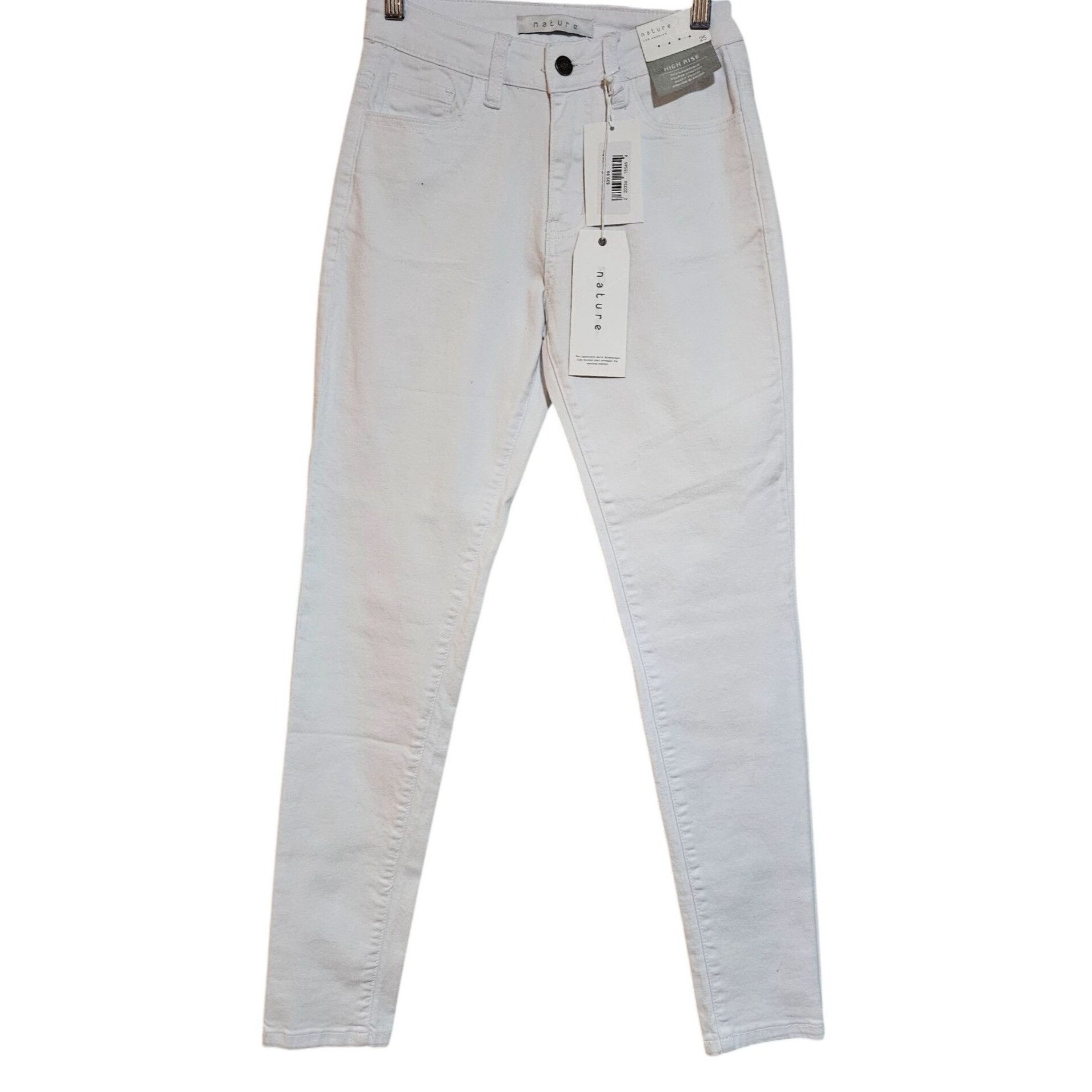 Other Nature Women White Jeans Skinny Highrise 25 Clean Girl Quiet Size 25" / US 0 / IT 36 - 2 Thumbnail