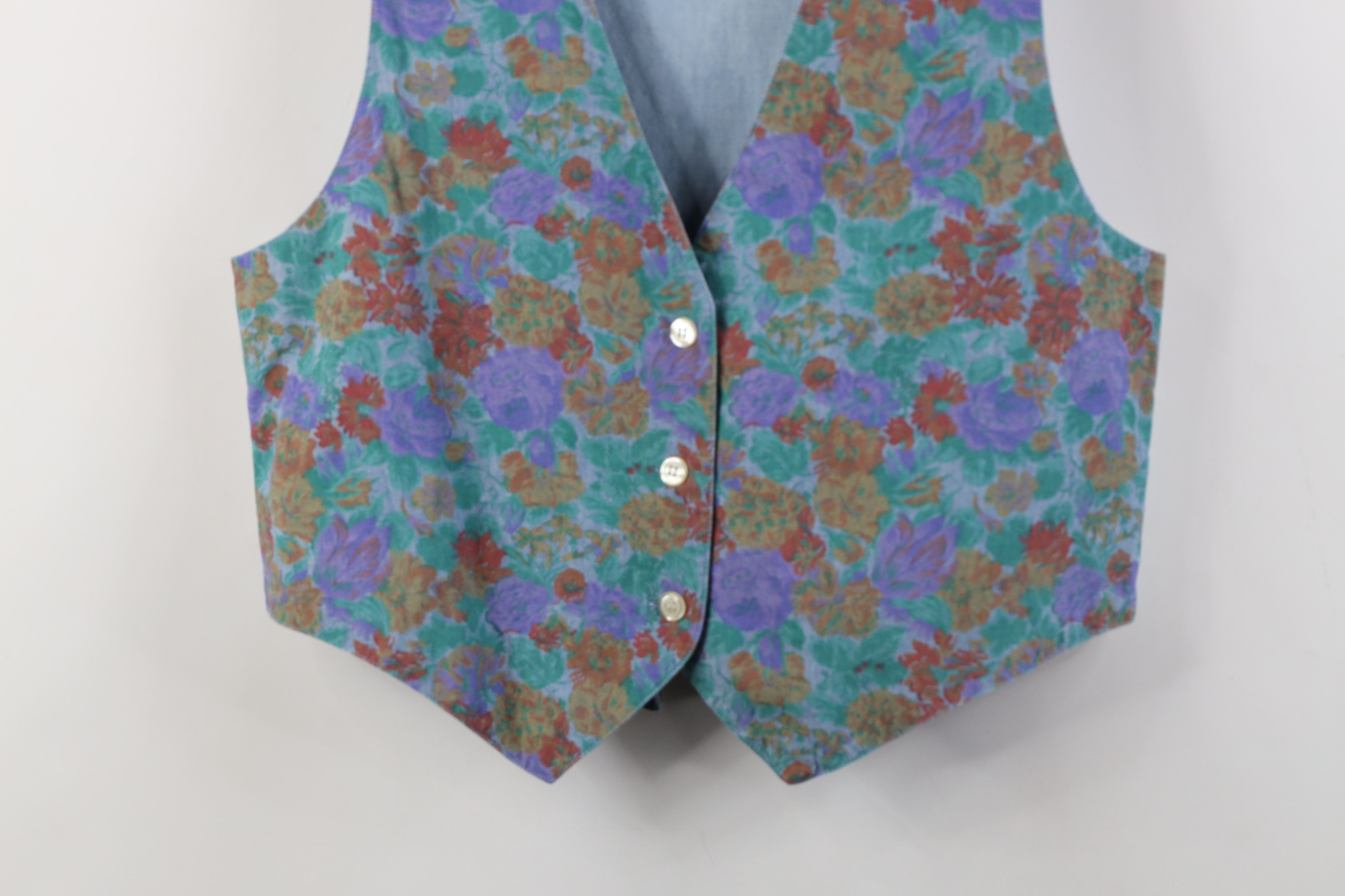 Gap Vintage 90s Gap Babydoll Flower Floral Tie Back Vest Jacket Size M / US 6-8 / IT 42-44 - 3 Thumbnail