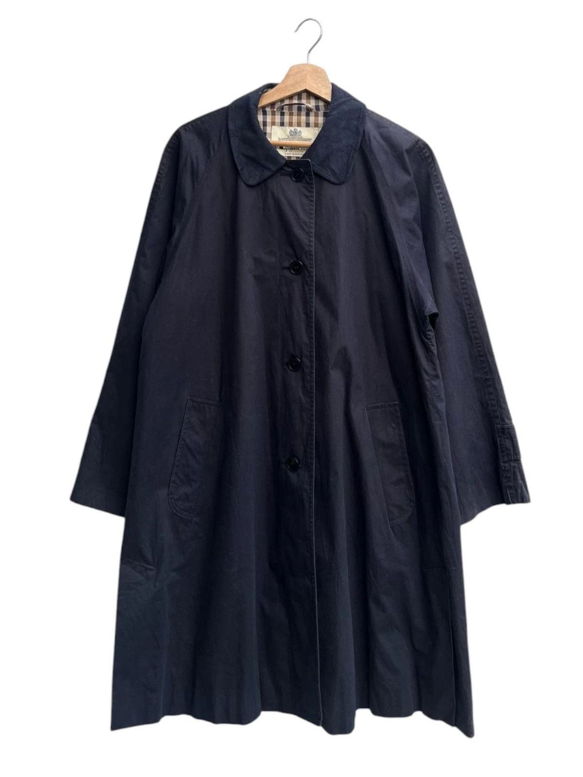 Aquascutum Vintage Aquascutum of London Navy Made in England Long Coat Size S / US 4 / IT 40 - 3 Thumbnail