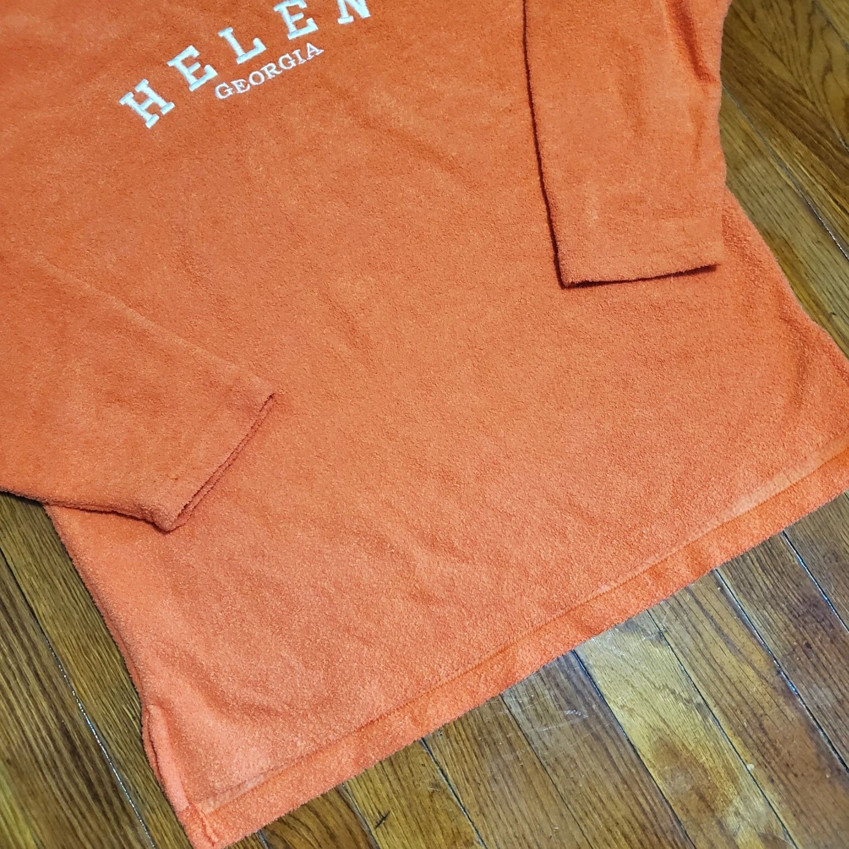 Vintage VINTAGE Helen Georgia Sweatshirt Orange Sz Med Embroidered 90s USA Made Size US M / EU 48-50 / 2 - 2 Thumbnail