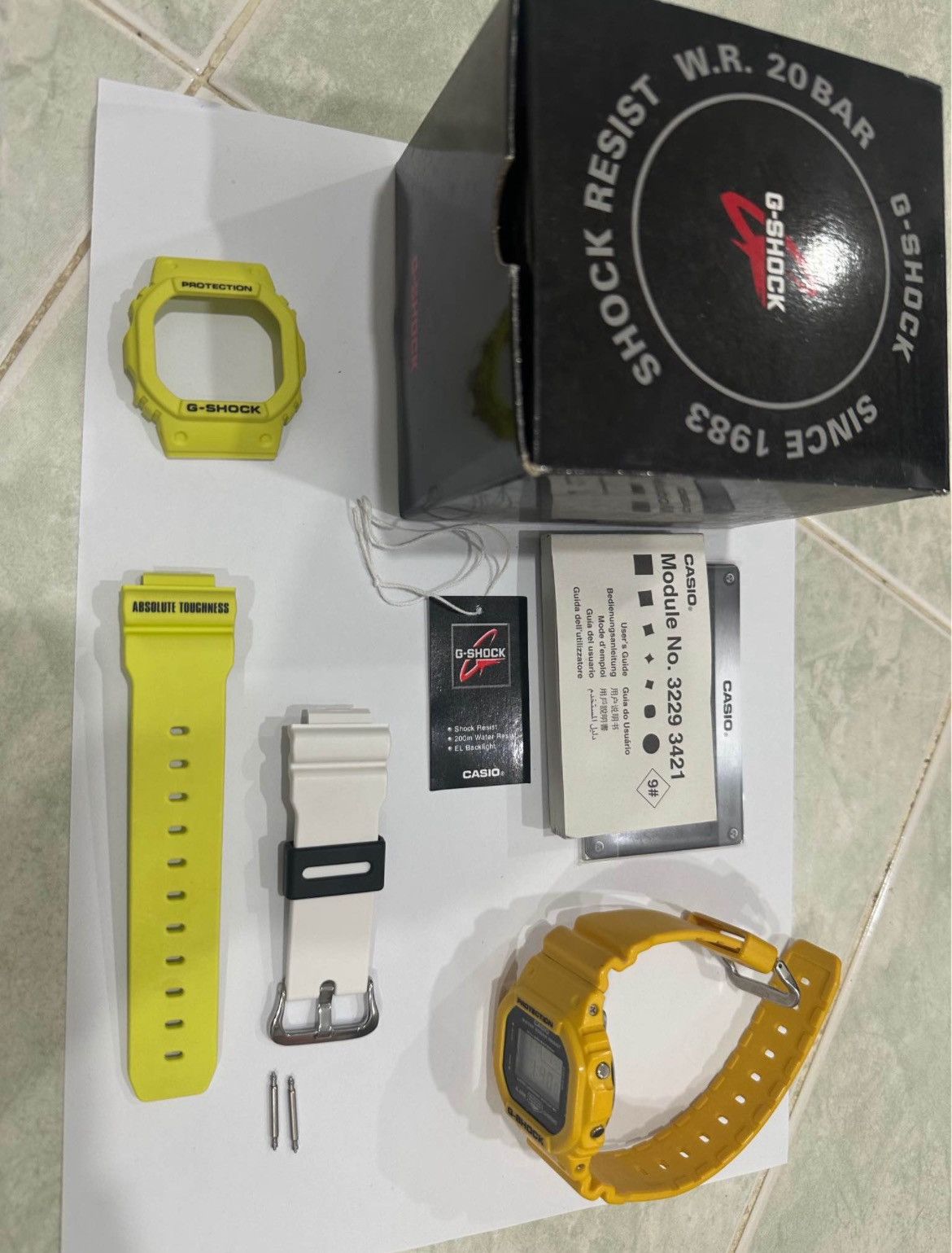 G Shock Authentic G-Shock Lightning Yellow DW5600 Watch Size ONE SIZE - 3 Thumbnail