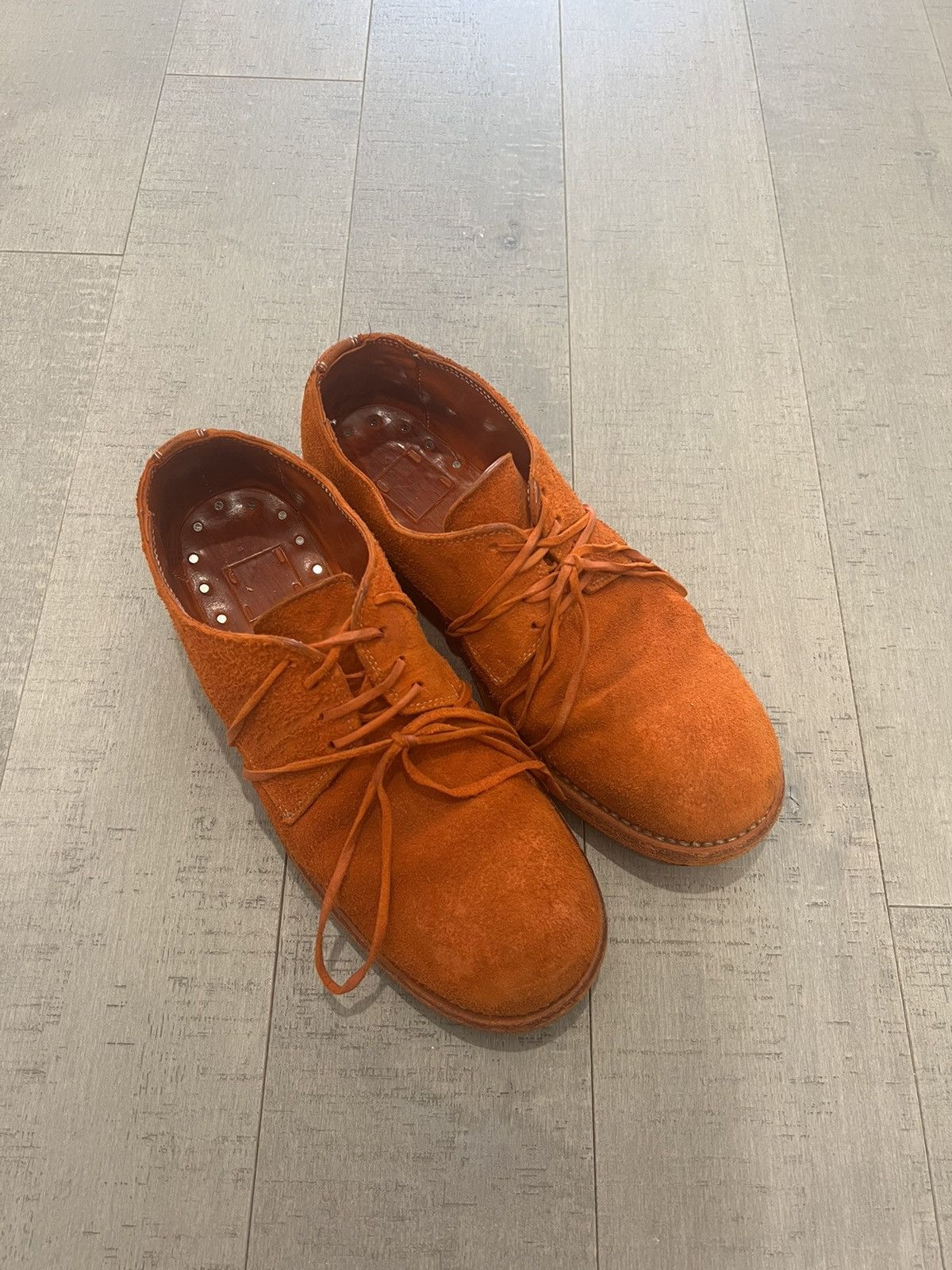 Guidi GUIDI Derby Shoes — Reverse Horse Leather in Burnt Orange Size US 7 / EU 40 - 2 Thumbnail