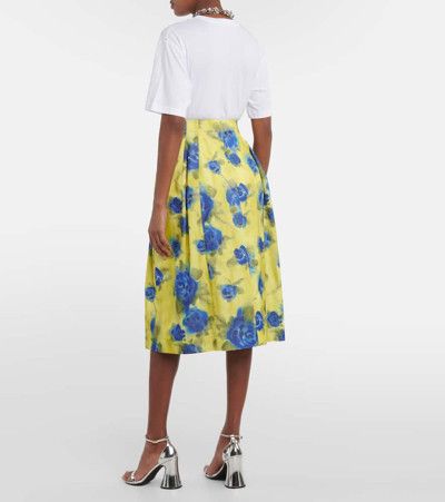 Marni o1w1db10125 Floral Print Midi Skirt in Multicolor Size 27" / US 4 / IT 40 - 3 Thumbnail