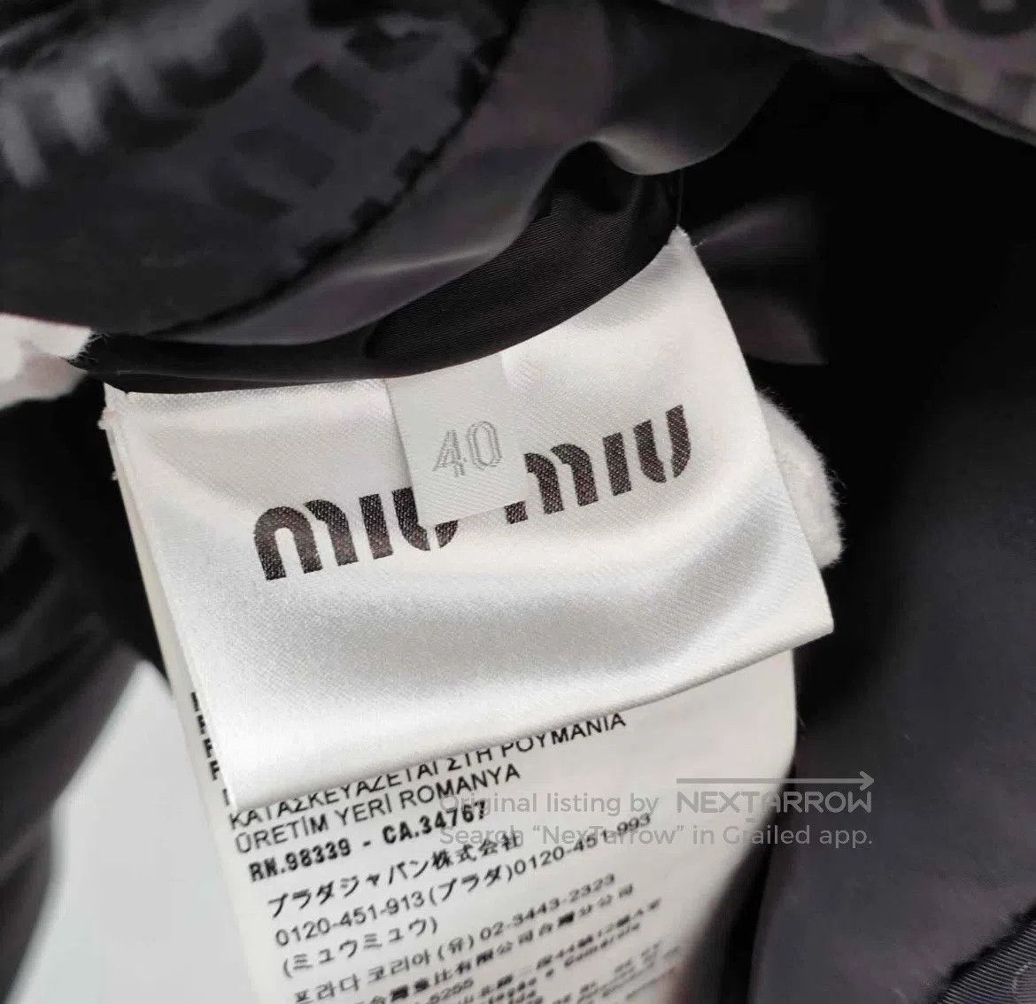 Miu Miu Miu Miu Black puffer coat with relaxed fit and hidden logo Size S / US 4 / IT 40 - 5 Thumbnail