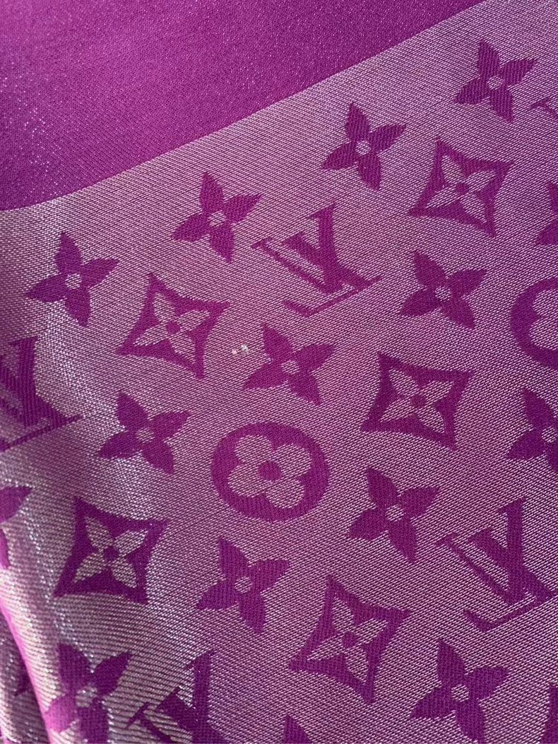 Louis Vuitton lv purple scarf with logo design-2507 Size ONE SIZE - 4 Thumbnail