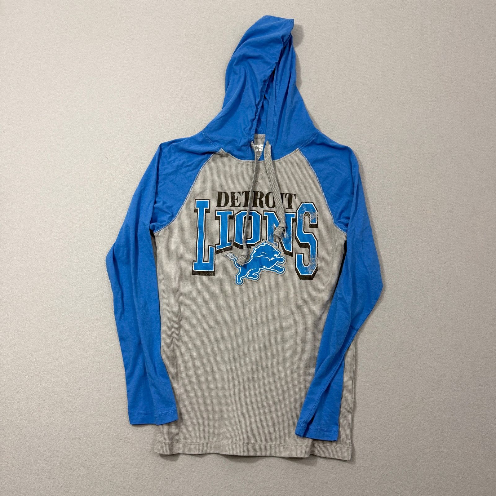 CSA CSA Detroit Lions Hooded Shirt Men's Medium Gray Blue Size US M / EU 48-50 / 2 - 1 Thumbnail