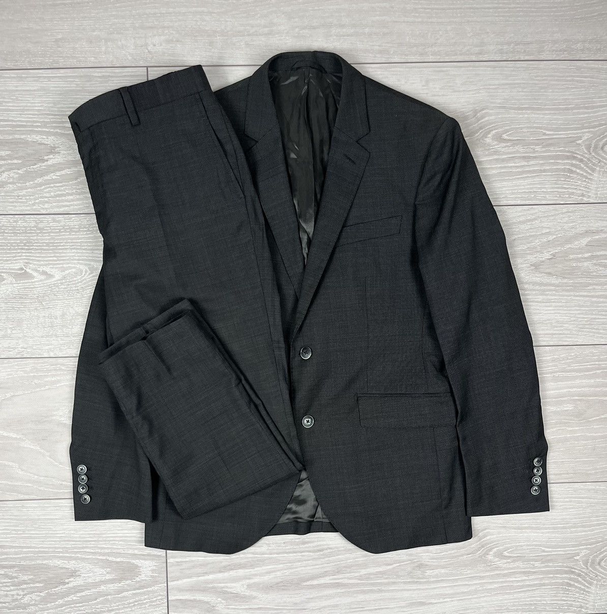 Hackett Hackett London Grey Wool Two Buttons Suit Blazer Pants Size 40R - 1 Thumbnail