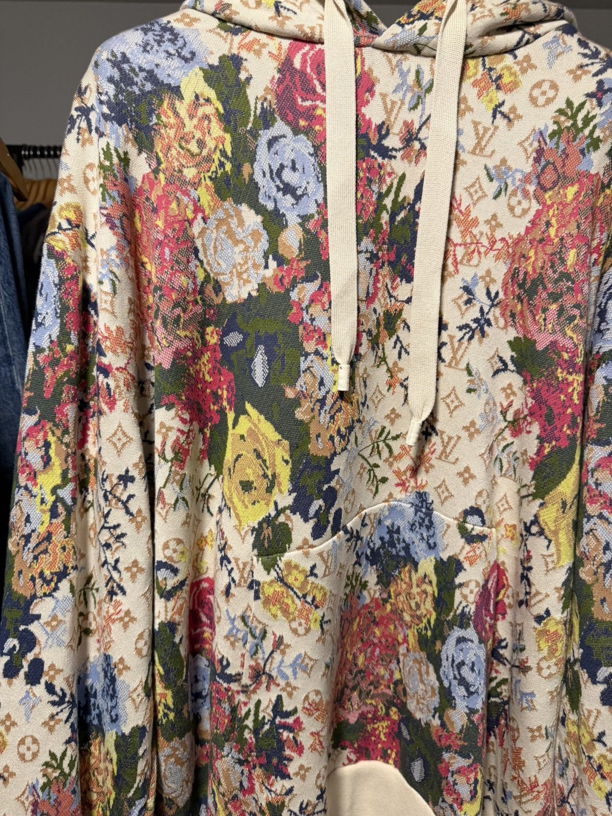 Louis Vuitton Louis Vuitton X Virgil Abloh - Beige Floral Hoodie Size US L / EU 52-54 / 3 - 3 Thumbnail